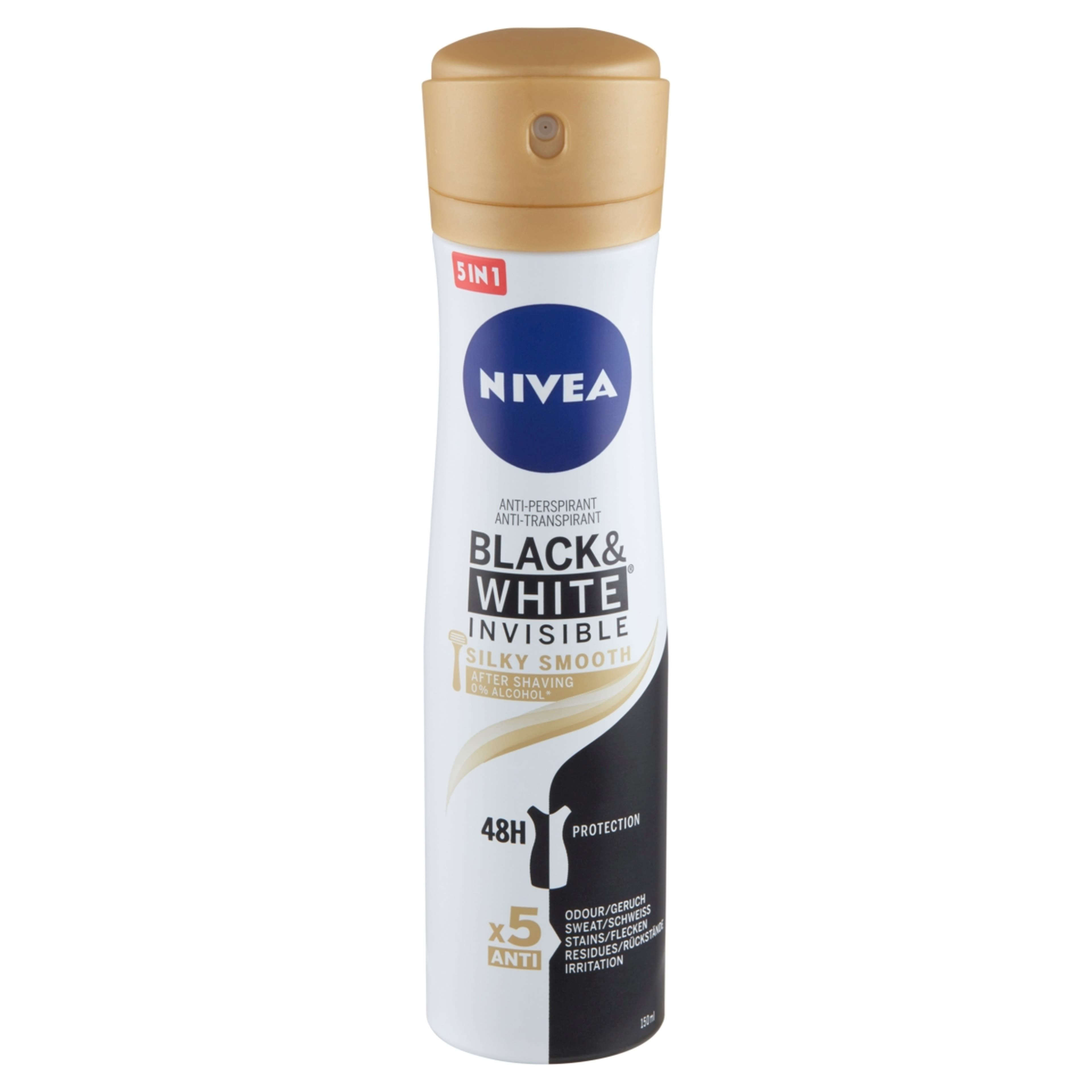 Nivea deo invisible for black, white silky smoo női - 150 ml-4