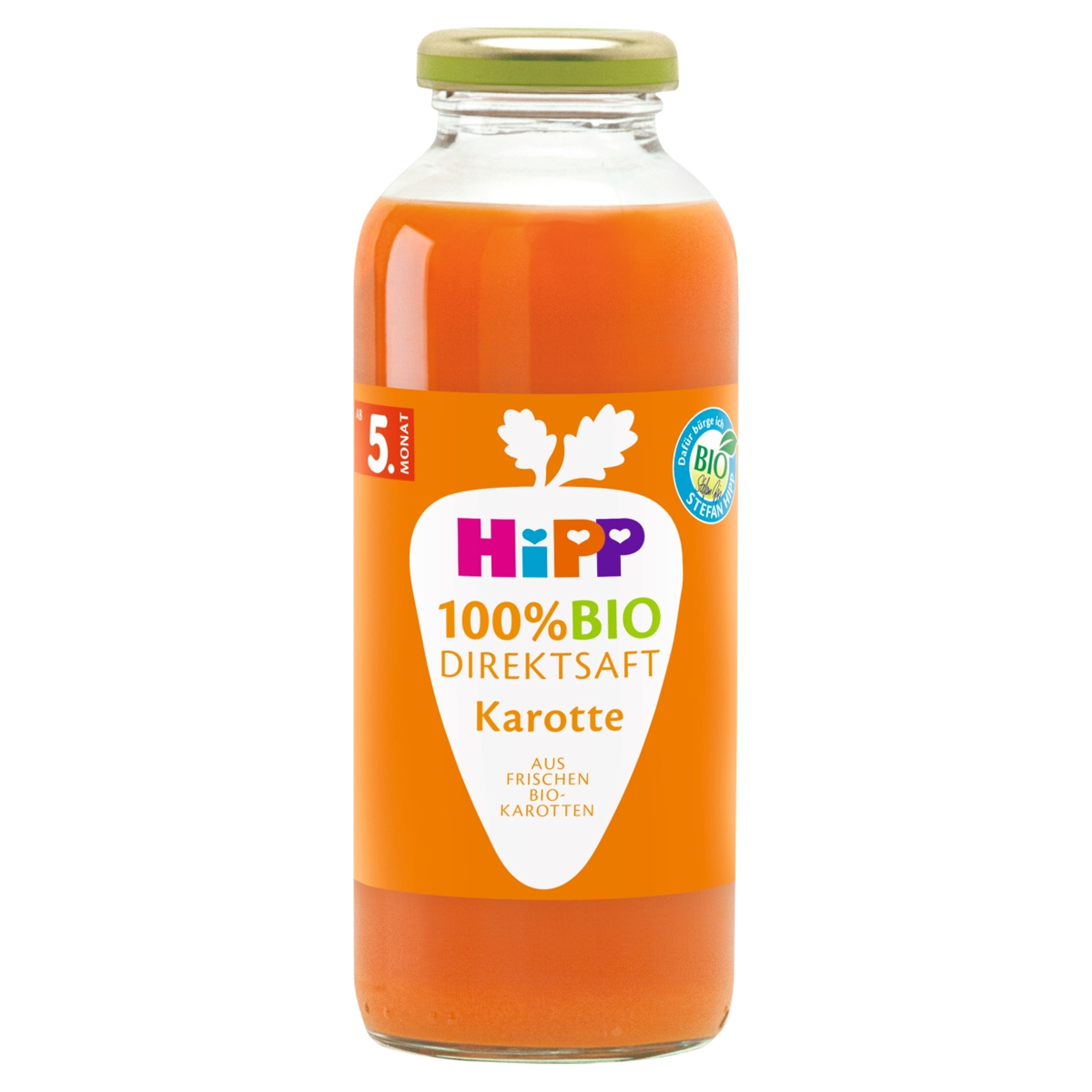 Hipp Bio Direktsaft 100% sárgarépalé, 5 hónapos kortól - 330 ml