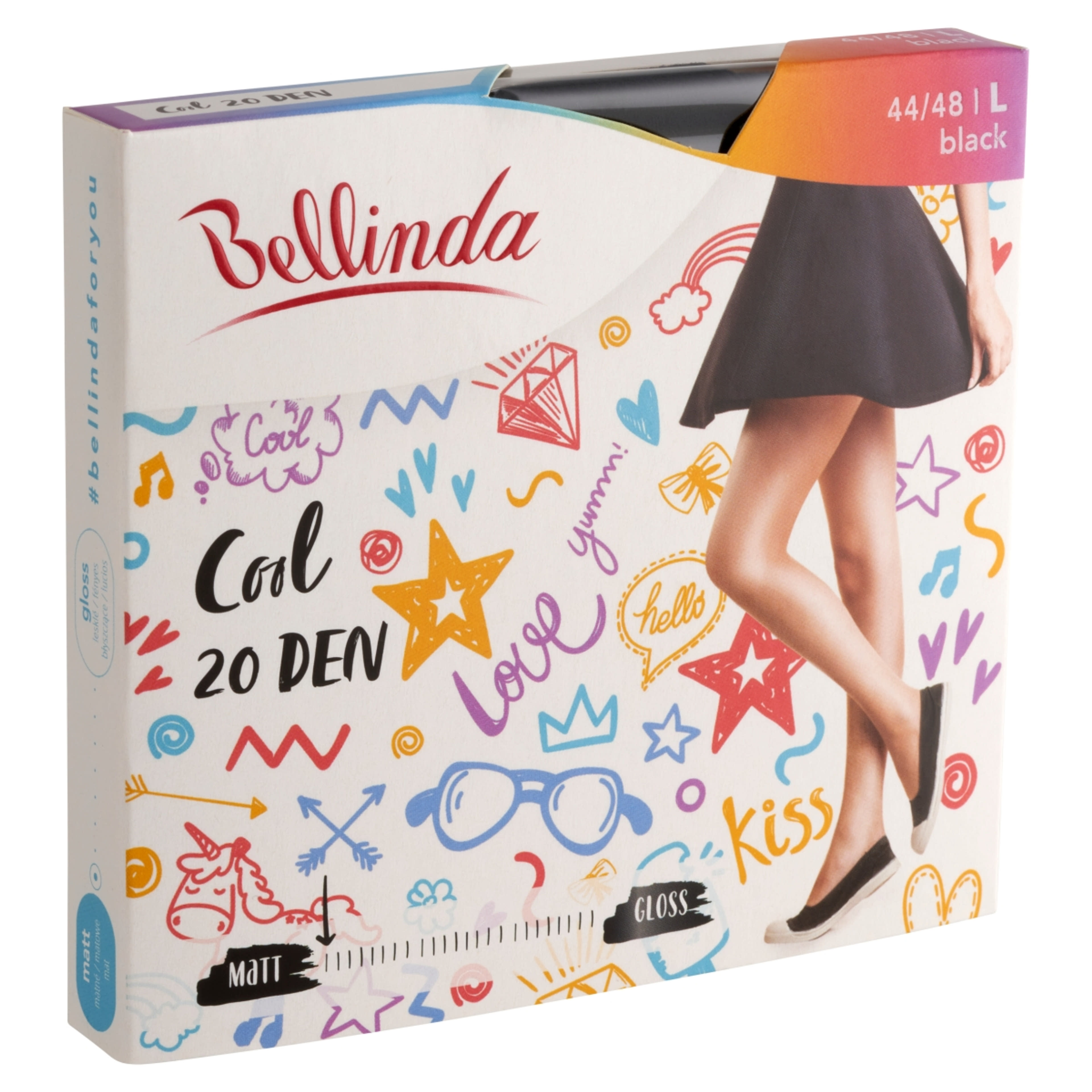Bellinda Cool 20 Den Fekete L Harisnya - 1 db-2