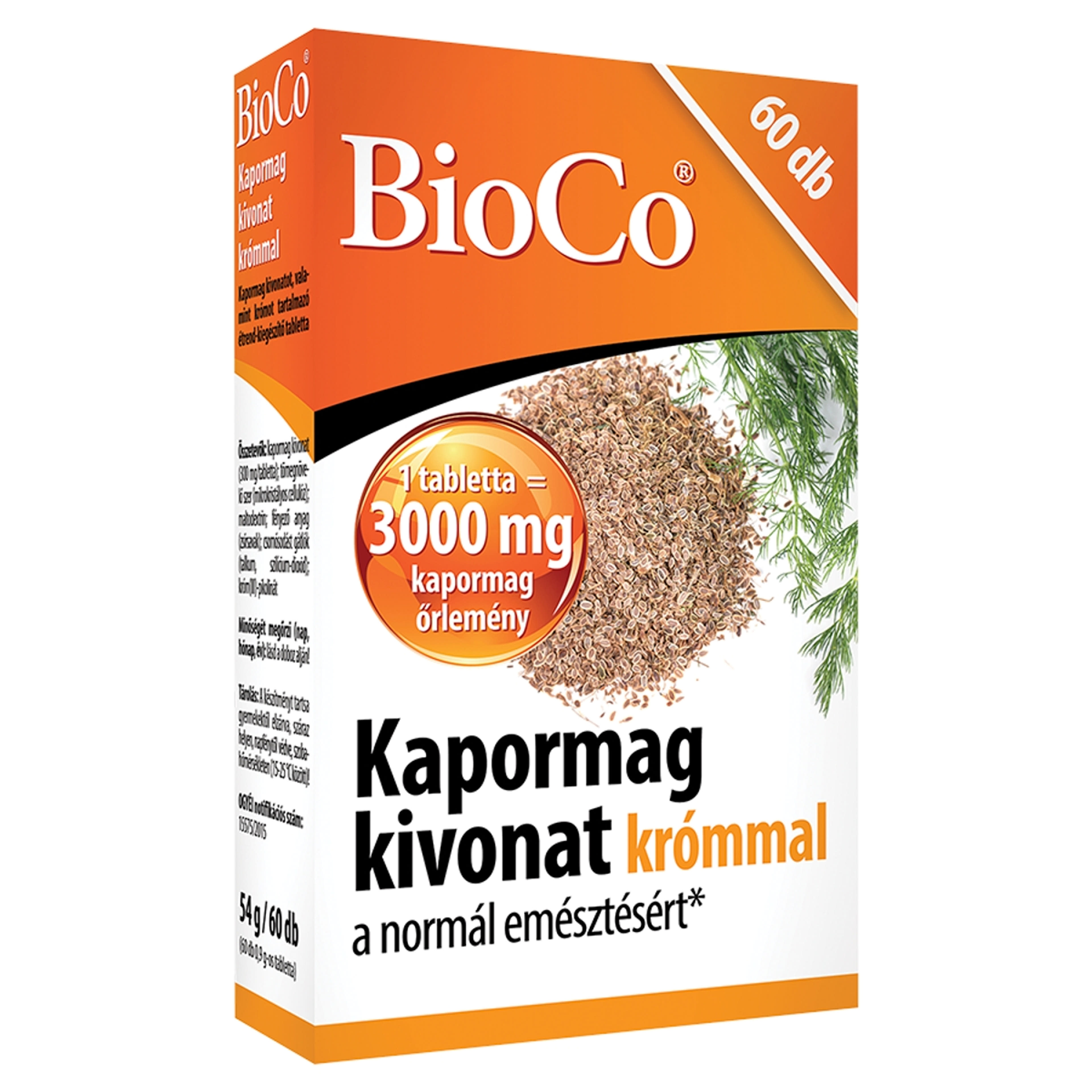 Bioco Kapormag kivonat Krómmal étrenkiegészítő tabletta - 60 db-2