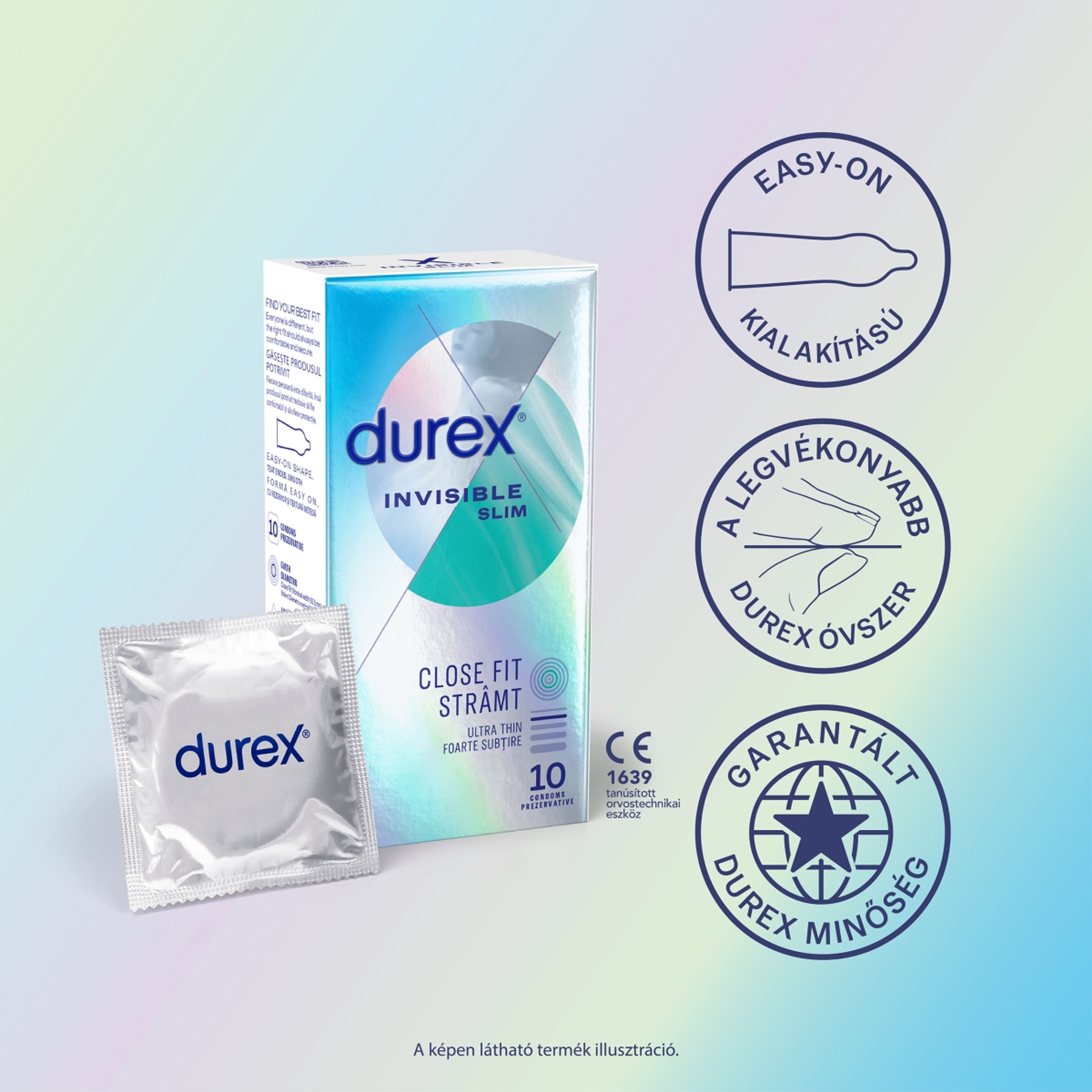 Durex Invisible extra vékony óvszer - 10 db-3