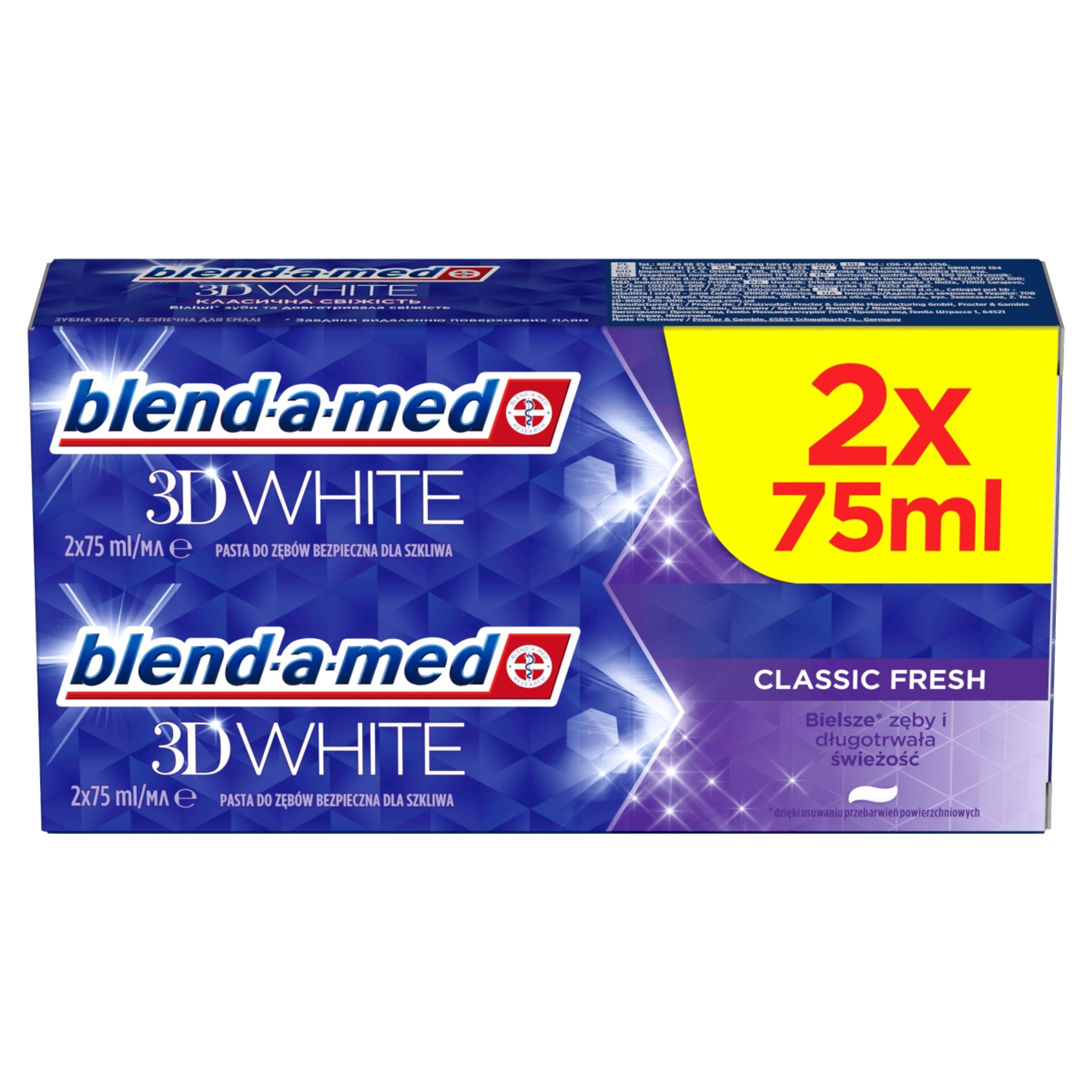 Blend-a-med 3D White Classic Fresh fogkrém - 150 ml-4