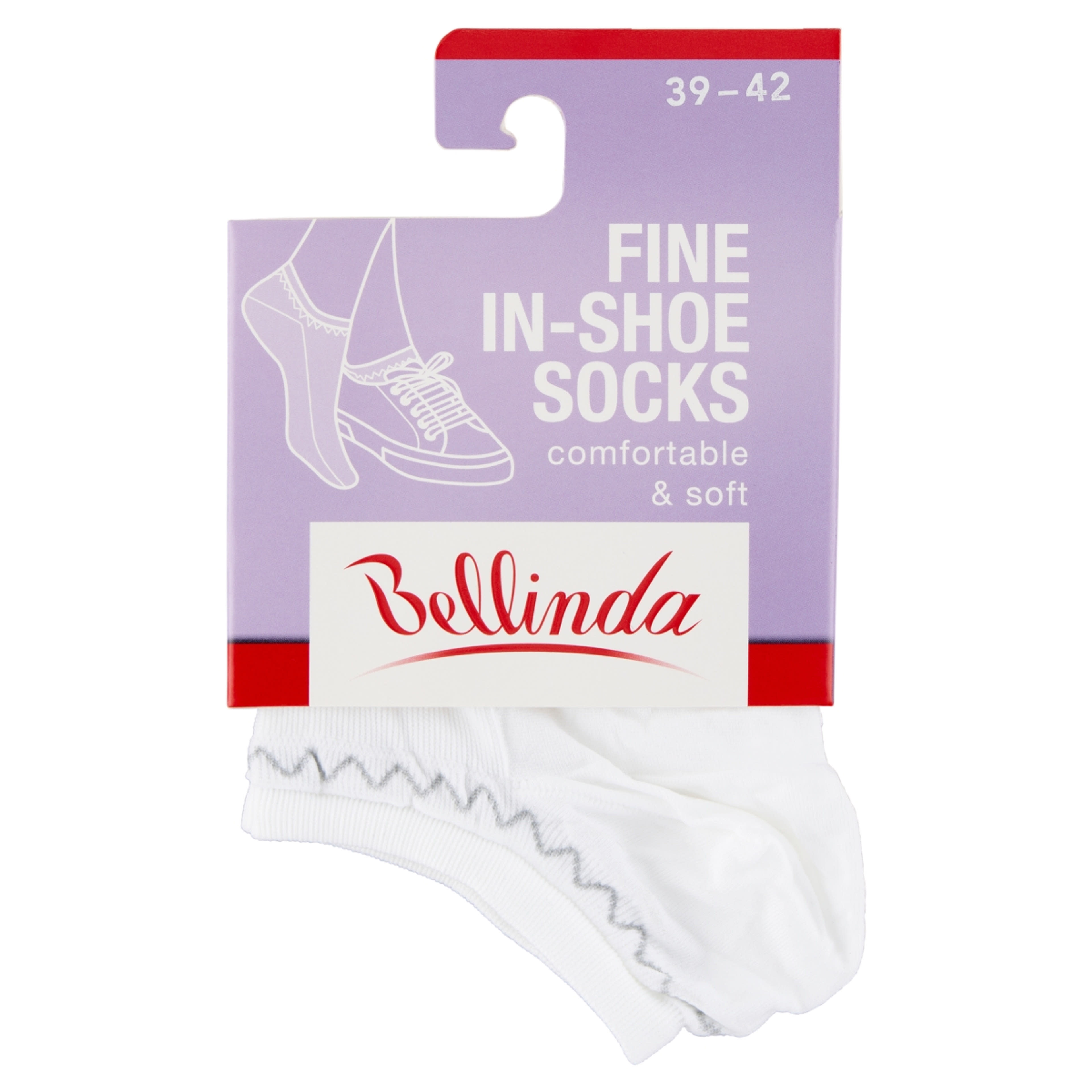 Bellinda Fine In-Shoe Fehér 39-42 Női Zokni - 1 pár