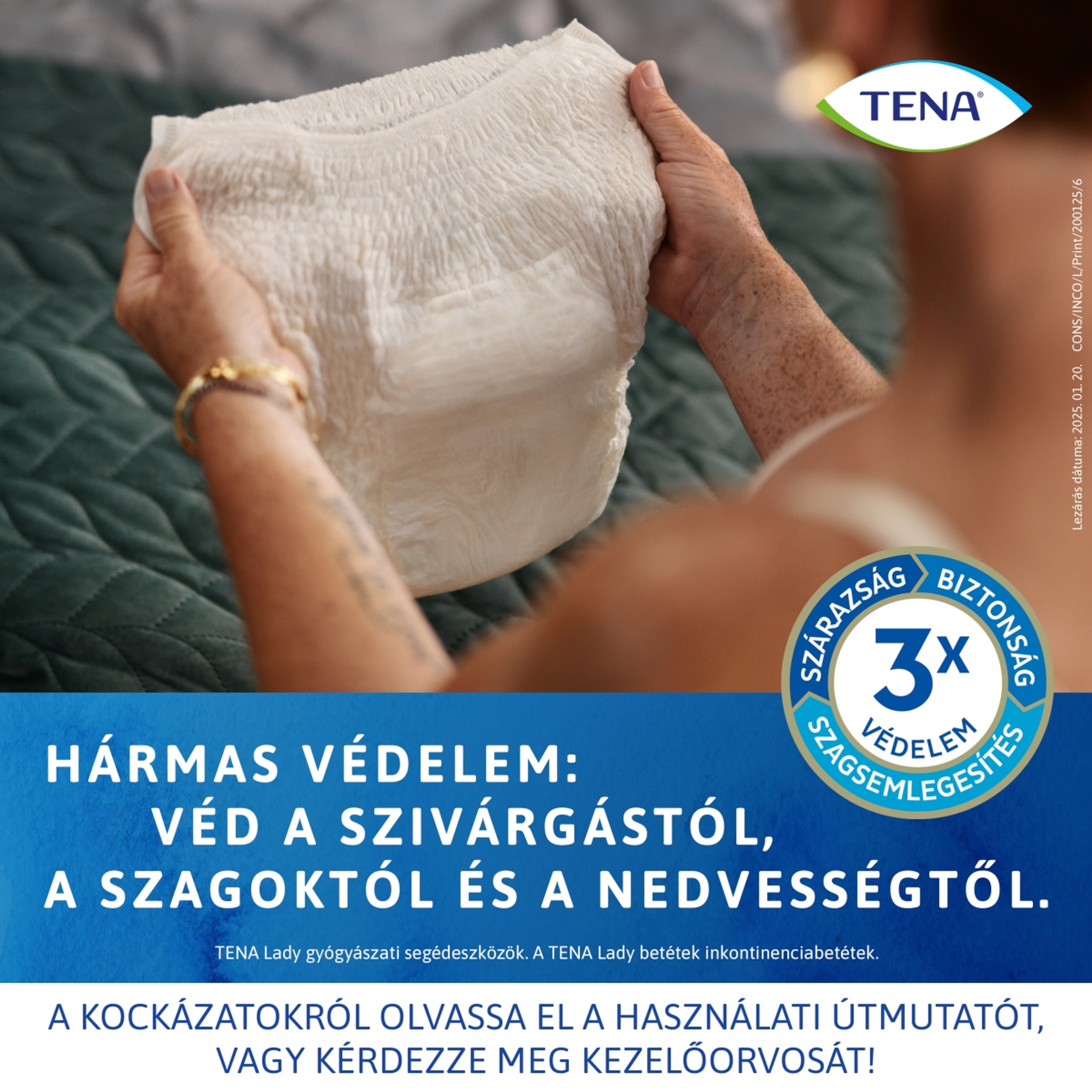 Tena Lady Pants Crème eldobható női inkontinencia-fehérnemű M - 9 db-4