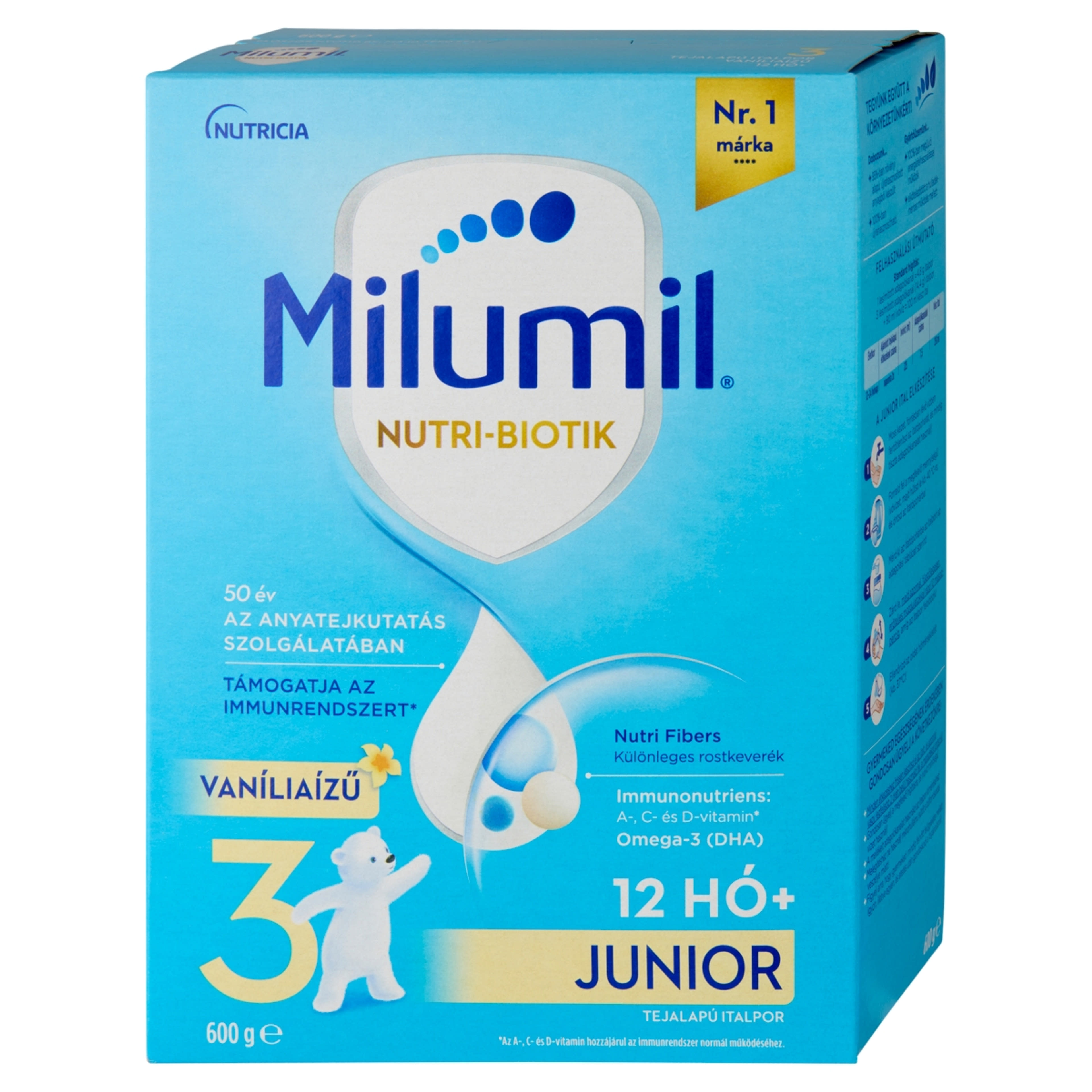 Milumil 3 Vaníliaízű Junior ital 12 hónapos kortól - 600 g-3