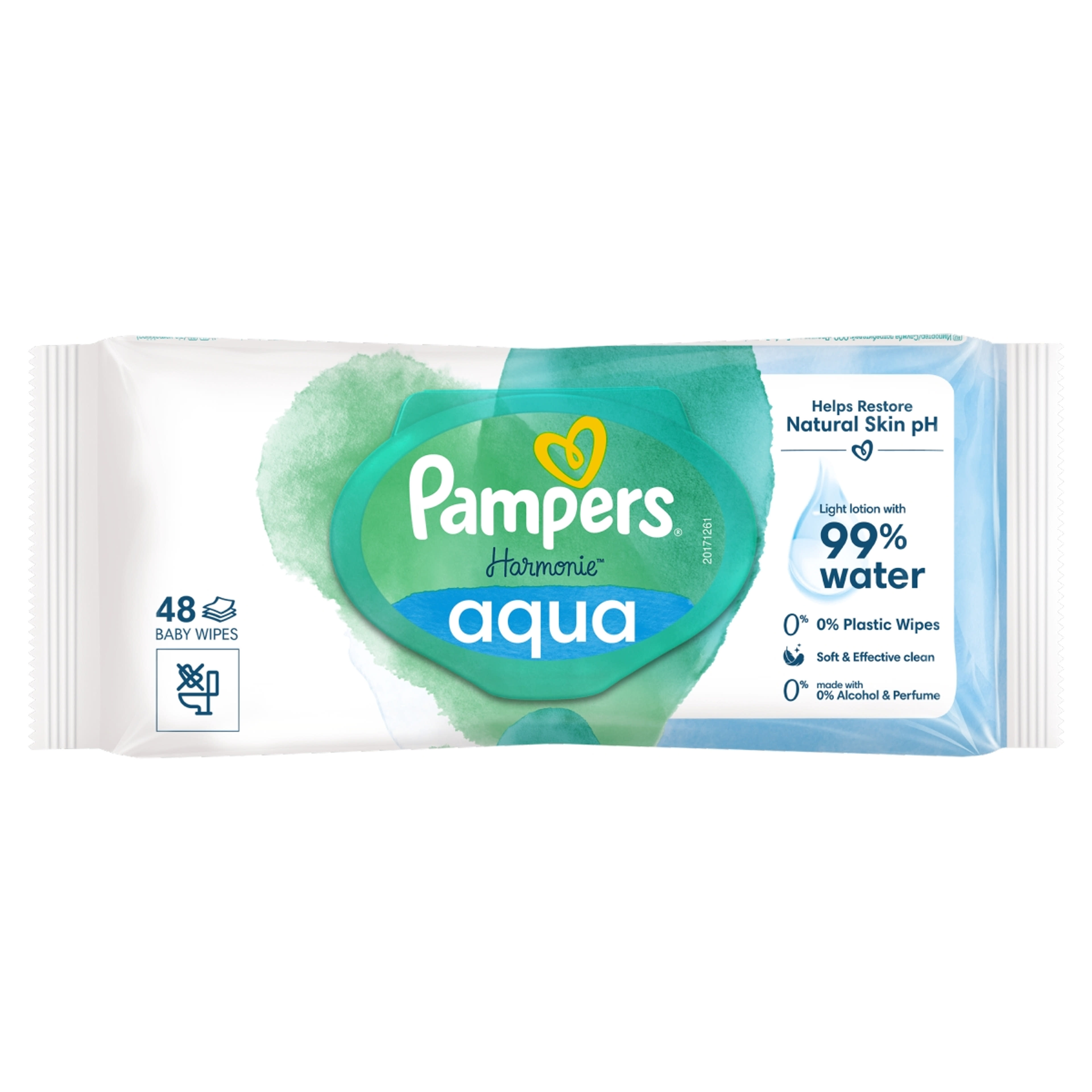 Pampers Harmonie Aqua nedves baba törlőkendő - 48 db-1