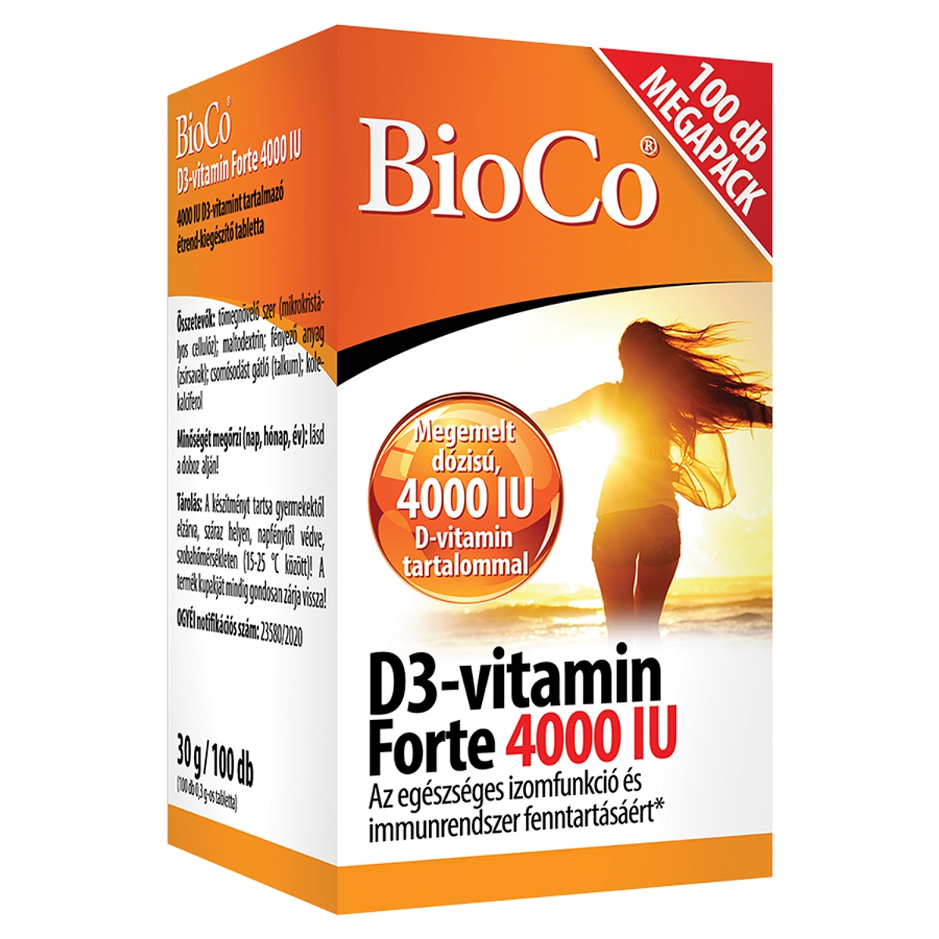 Bioco D3-vitamin Forte 4000 IU étrendkiegészítő - 100 db-2