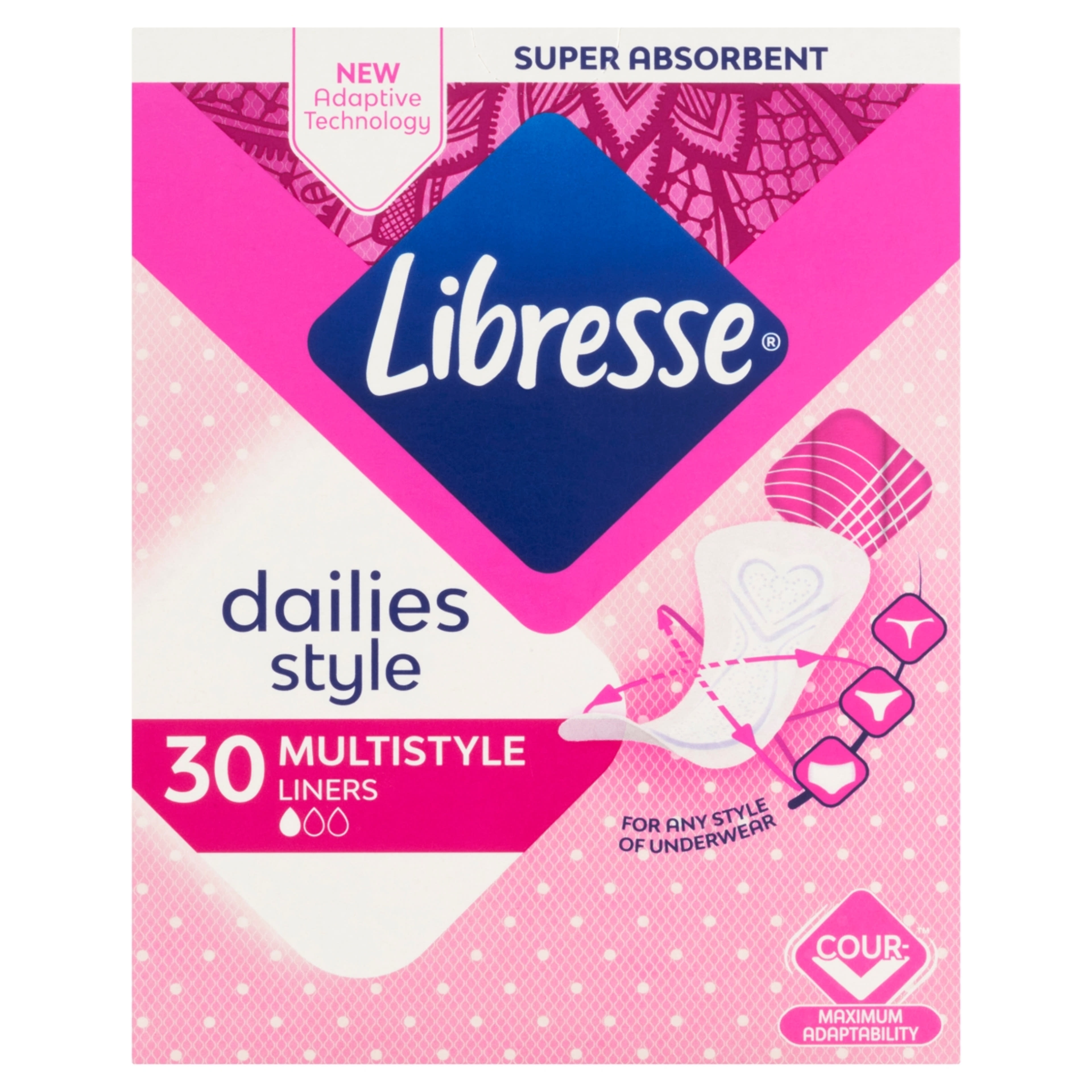 Libresse Multistyle tisztasági betét - 30 db