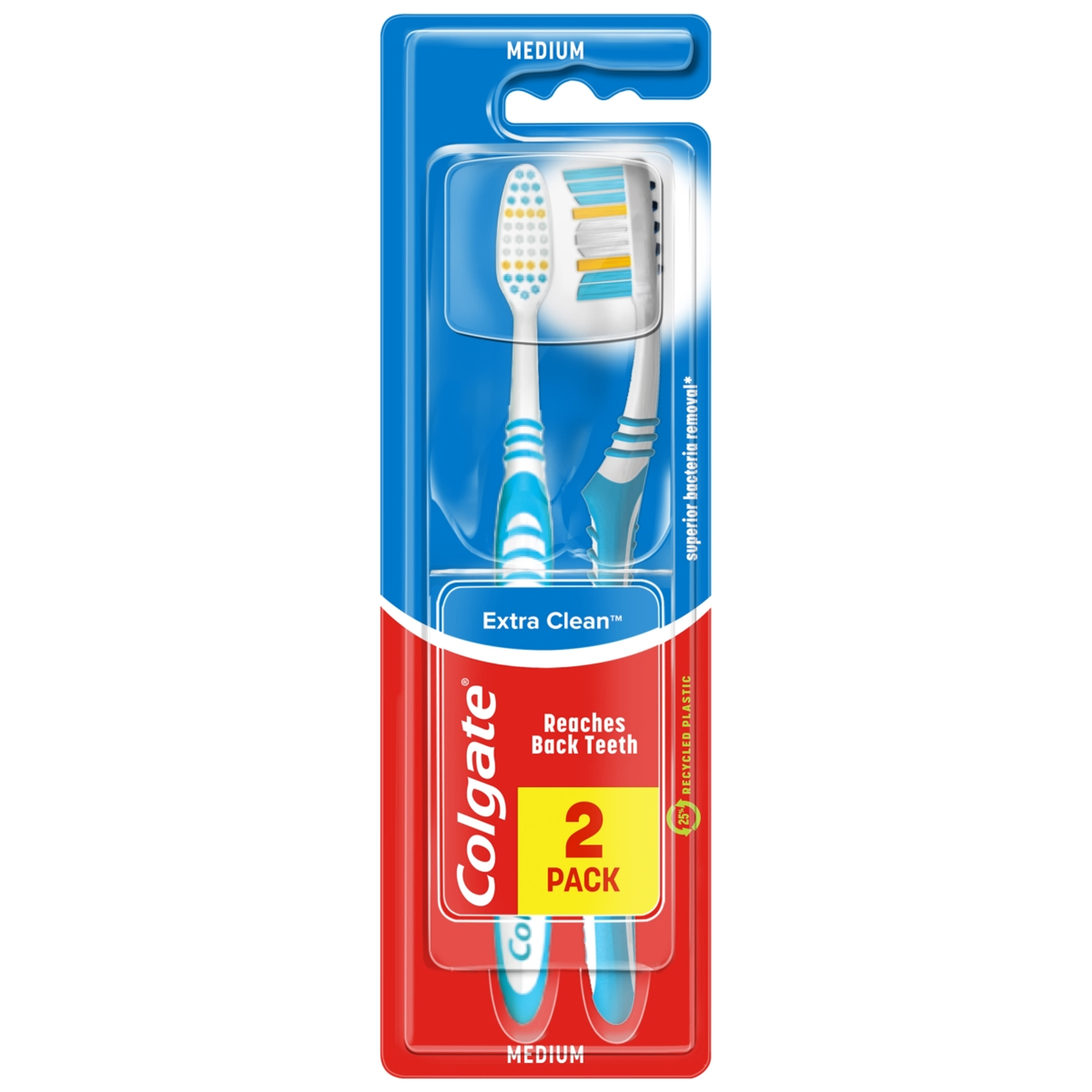 Colgate Extra Clean Duo fogkefe - 2 db-1