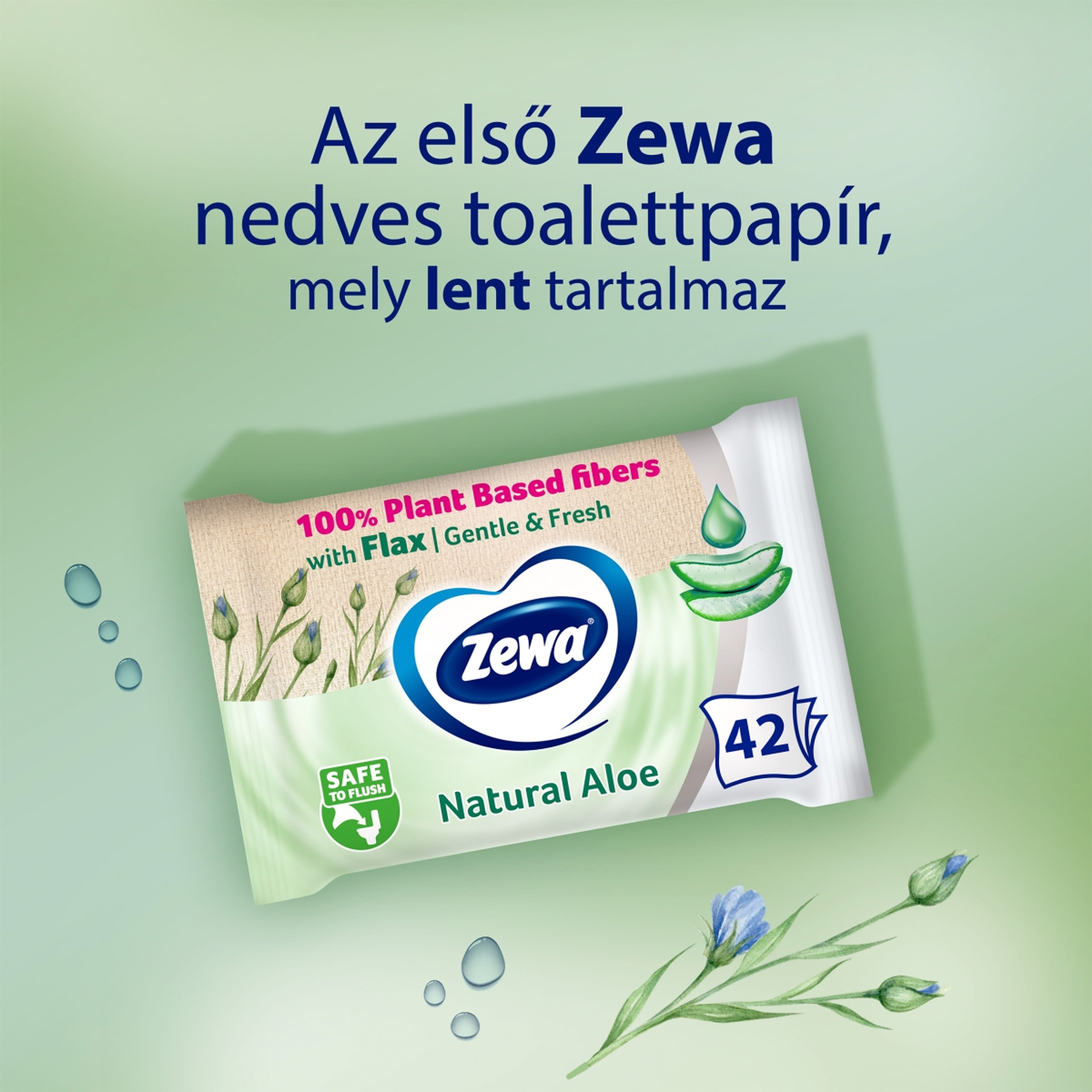 Zewa Aloe Vera nedves toalettpapapír - 42 db-3