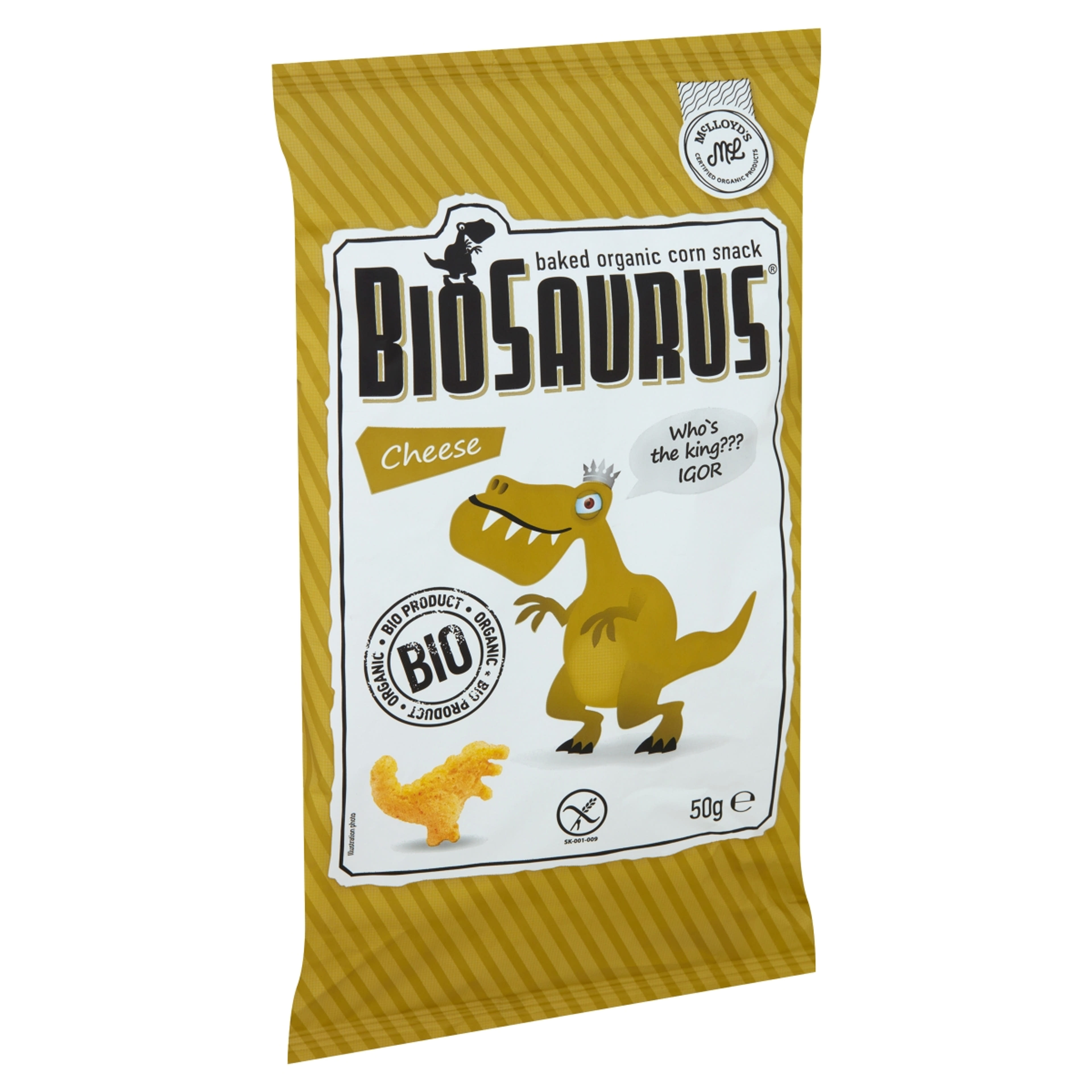 Biopont Biosaurus sajtos ízű sült kukoricás snack - 50 g-2