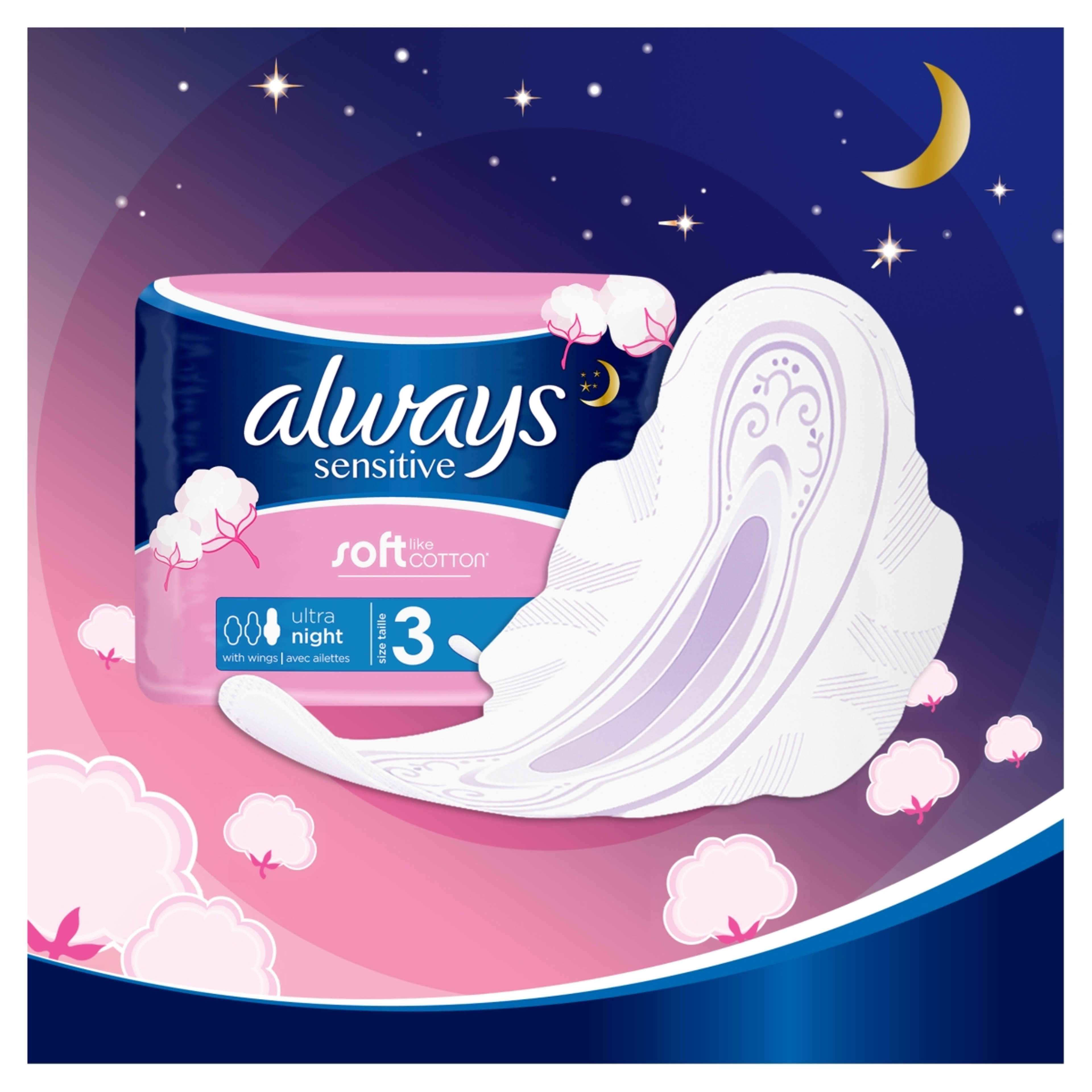 Always Sensitive Ultra Night intim betét - 14 db-6