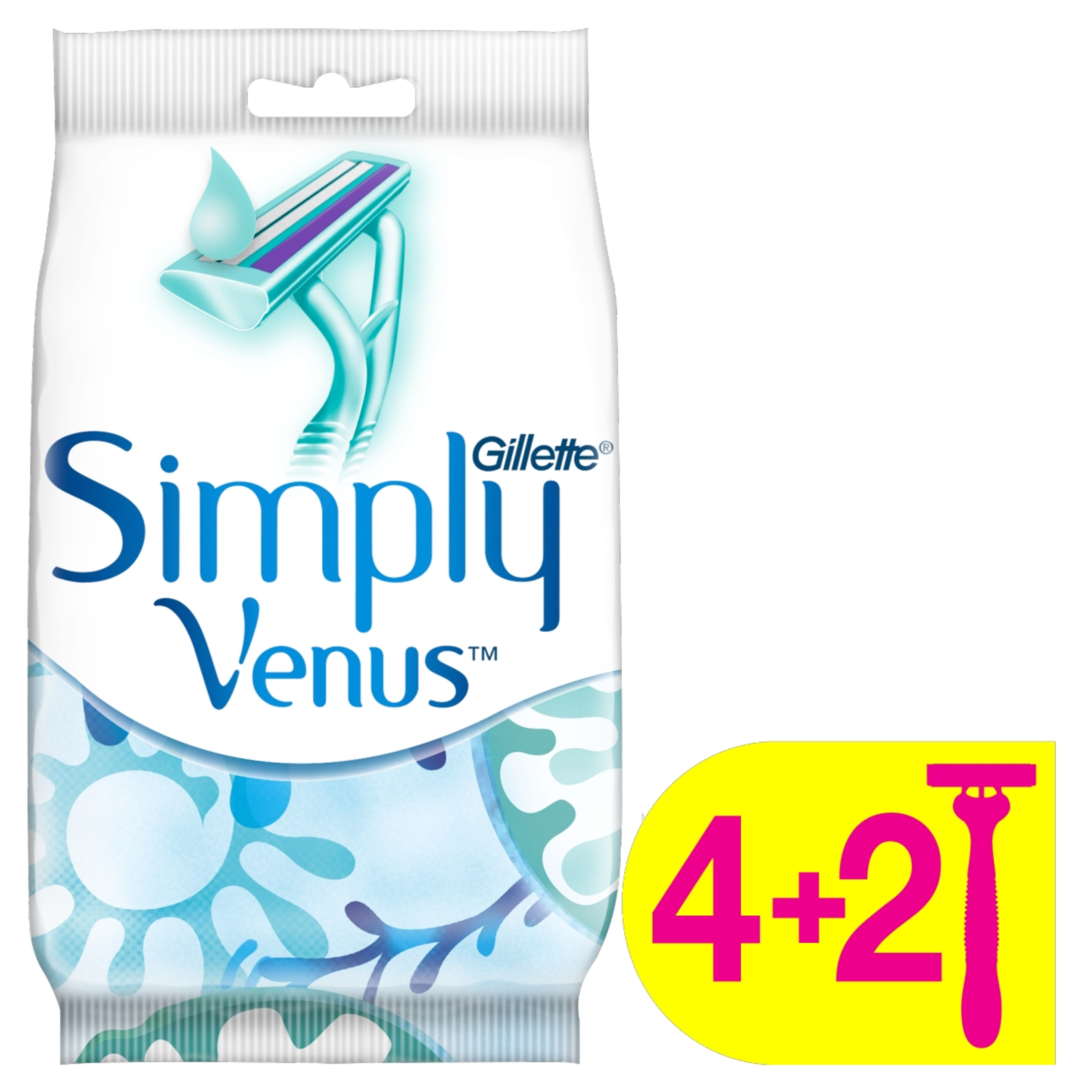 Gillette Simply Venus 2 noi eldobható borotvák krémezocsíkkal - 6 db-3