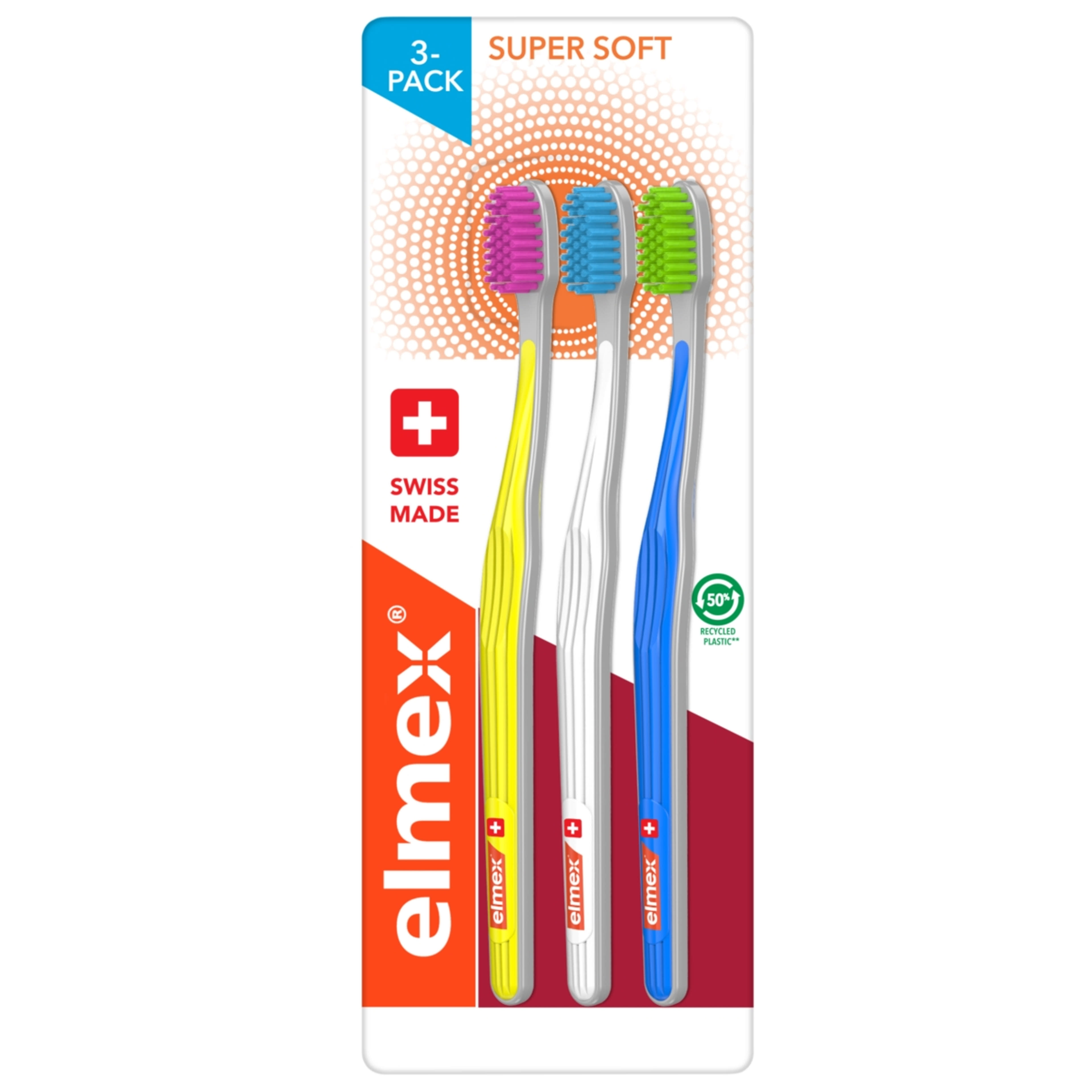 Elmex Super Soft szuper lágy fogkefe - 3 db