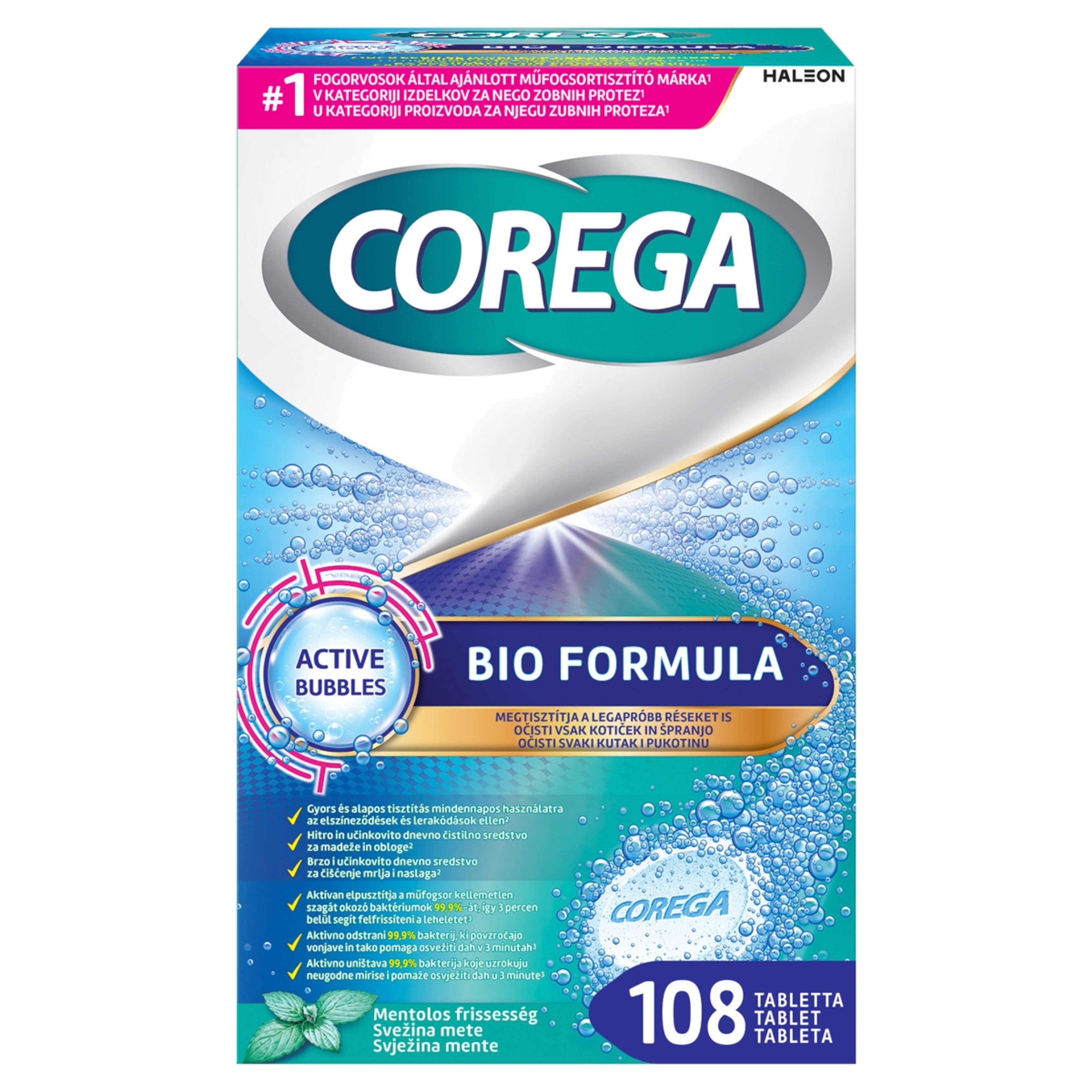Corega Bio Formula műfogsortisztító tabletta - 108 db-1