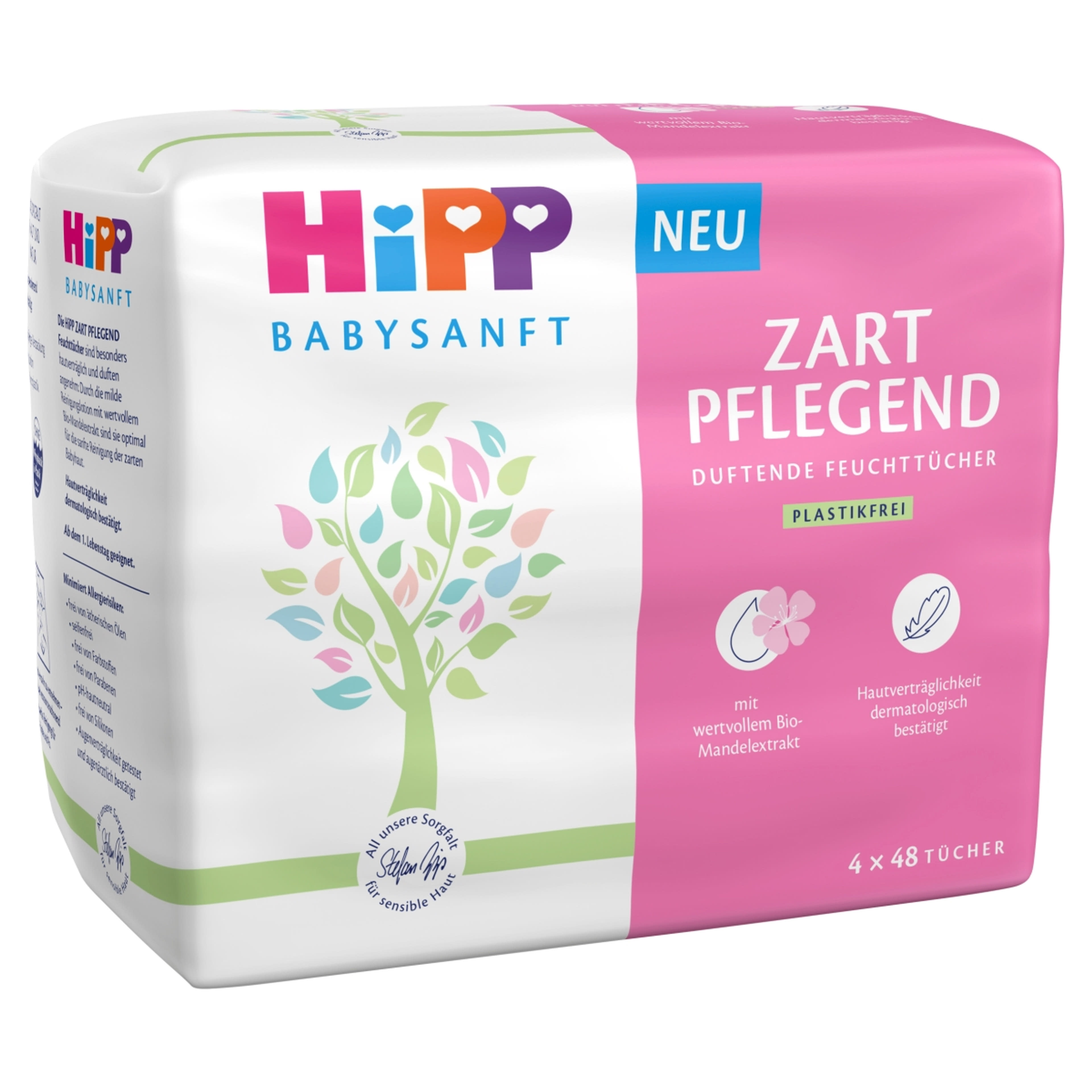 Hipp Babysanft illatosított törlőkendő 4x48 db - 192 db