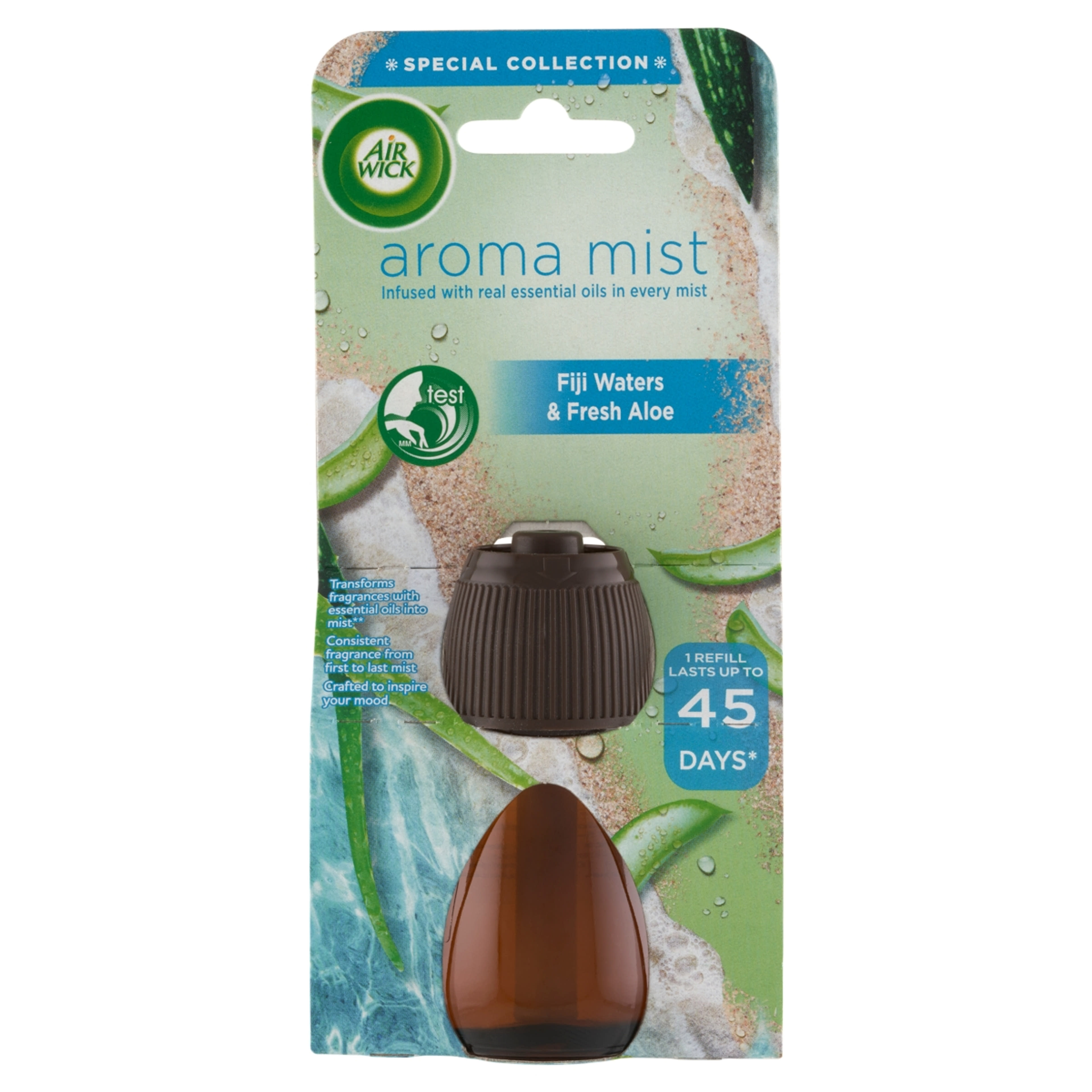 Air Wick Aroma Mist Fidzsi Lagúna diffúzor utántöltő friss aloe illattal - 20 ml