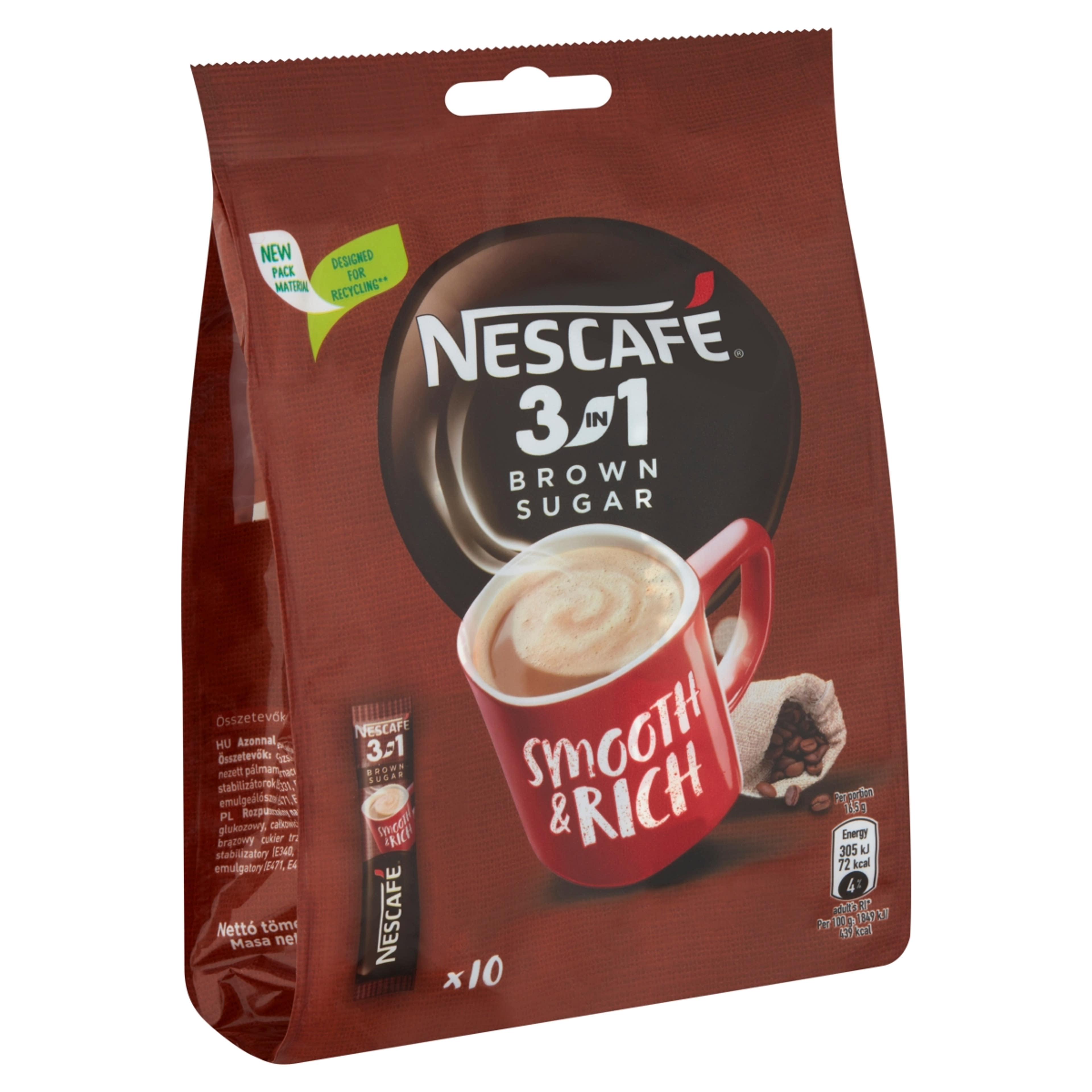 Nescafé 3in1 barna cukros 10 x 16,5 g - 1 db-2