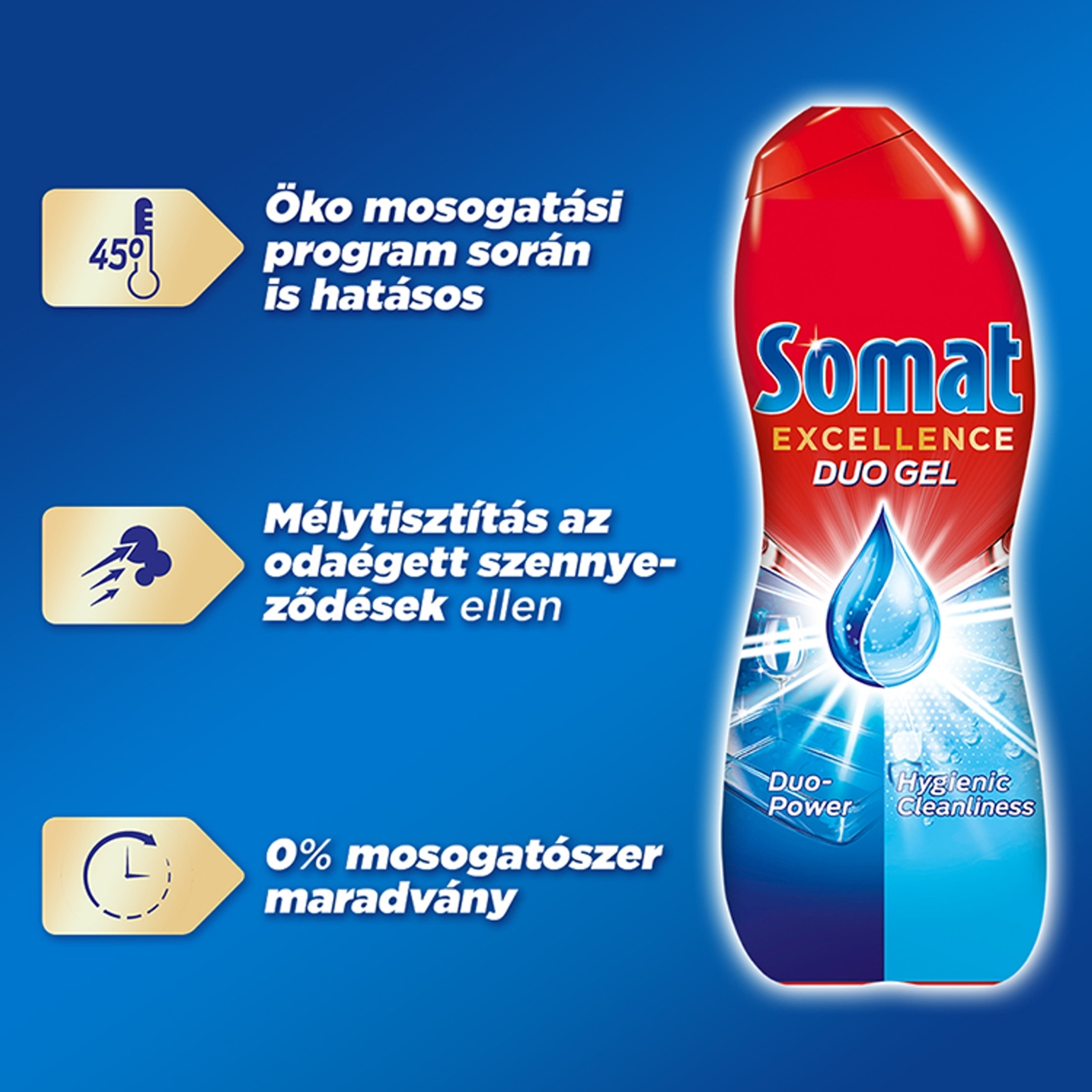 Somat Excellence Hygiene mosogatógép gél, 76 mosogatás (2 x 684 ml) - 2 db-3