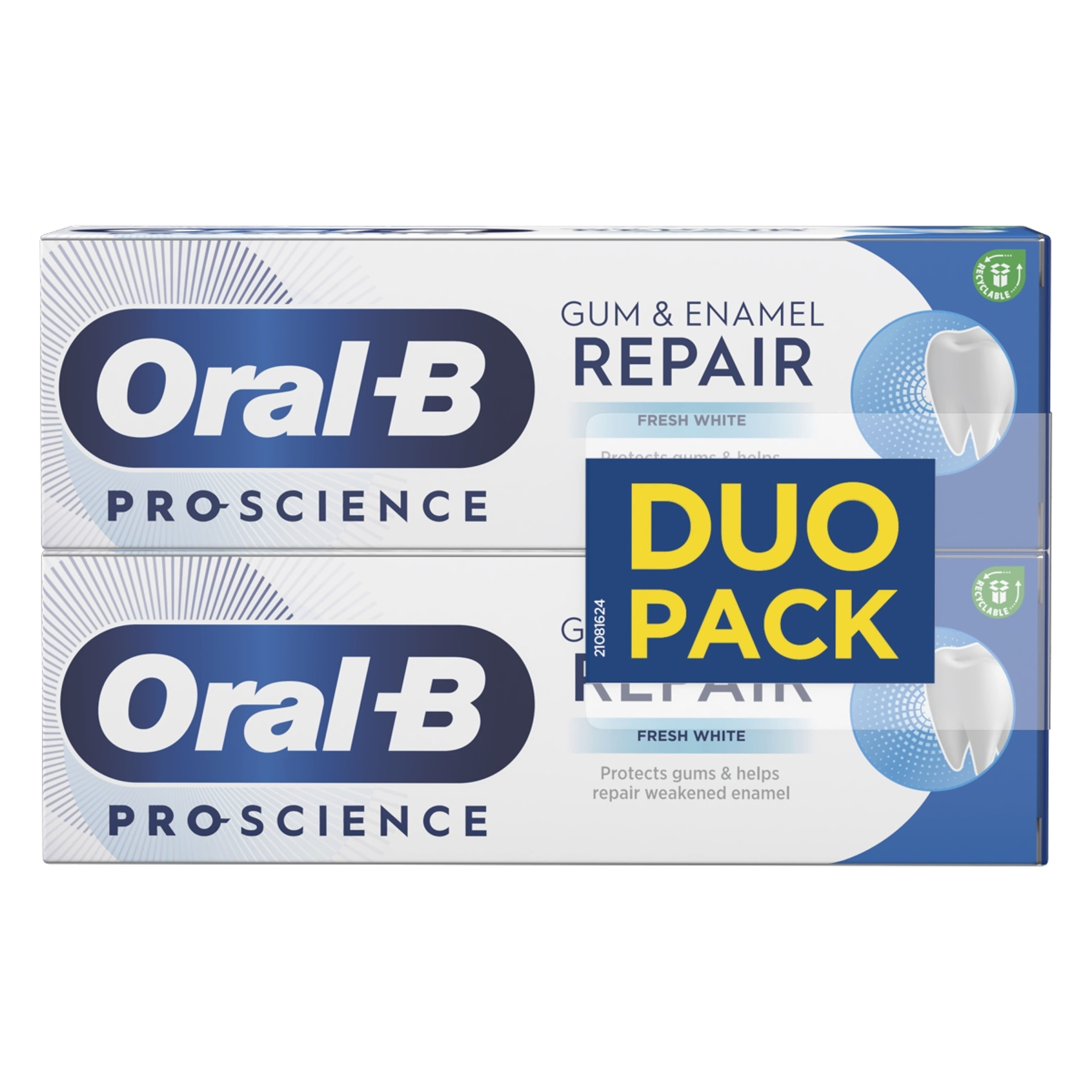 Oral-B Pro-Science Gum & Enamel Repair Fresh White fogkrém 2x75 ml - 150 ml-1