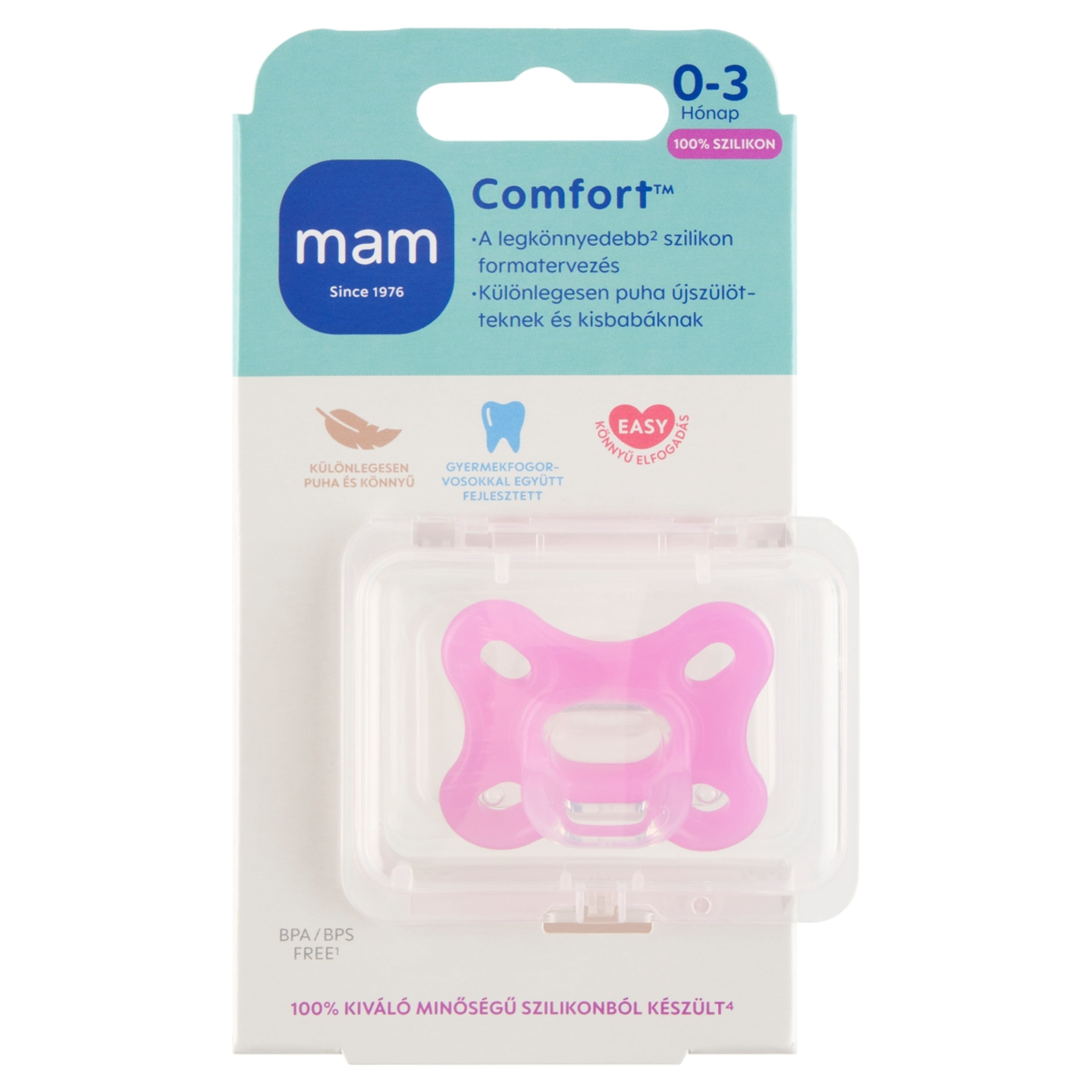 MAM Comfort 100% szilikon játszócumi 0-3 hónapos korig - 1 db-1