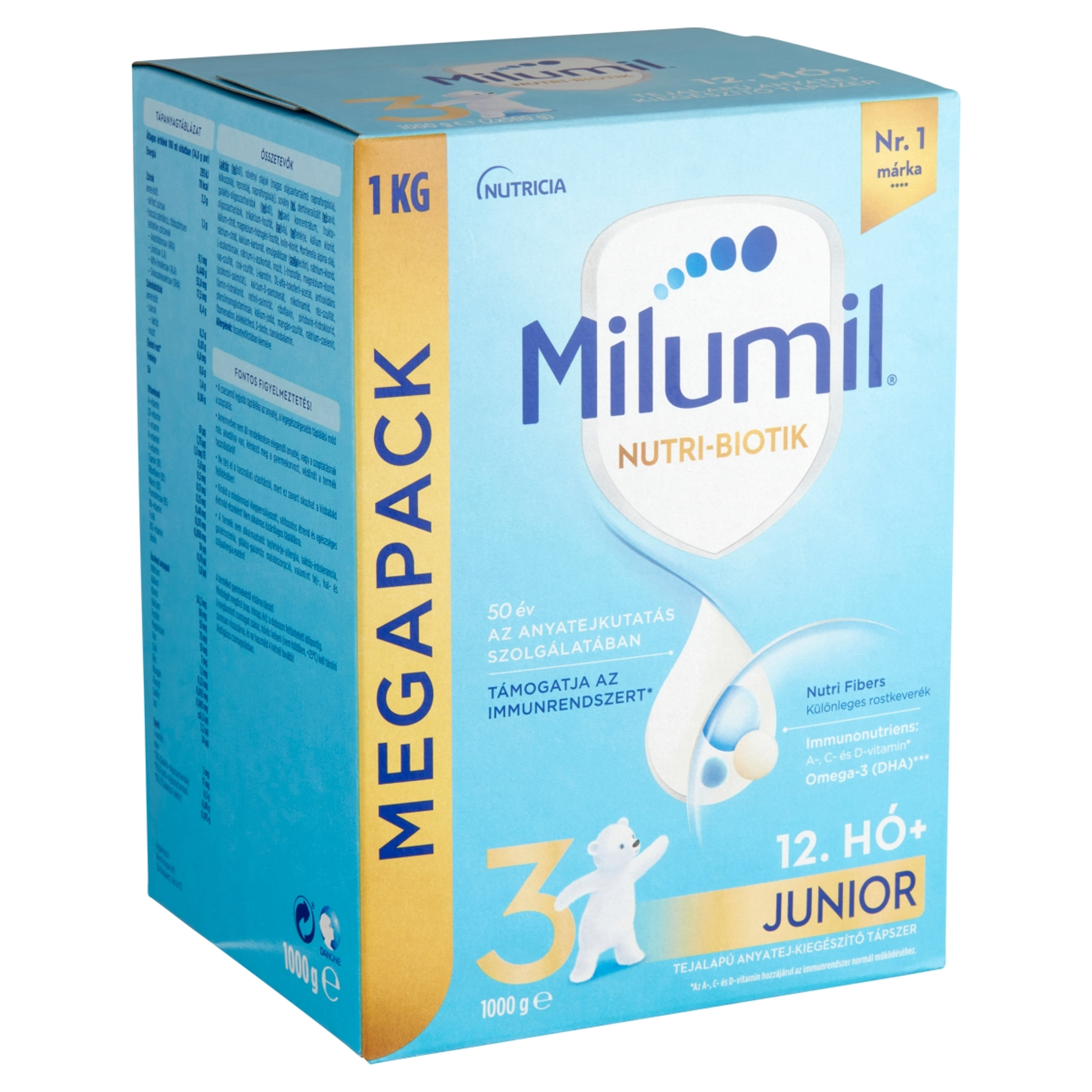 Milumil 3 Junior anyatej-kiegészítő tápszer 12. hónapos kortól - 1000 g-2