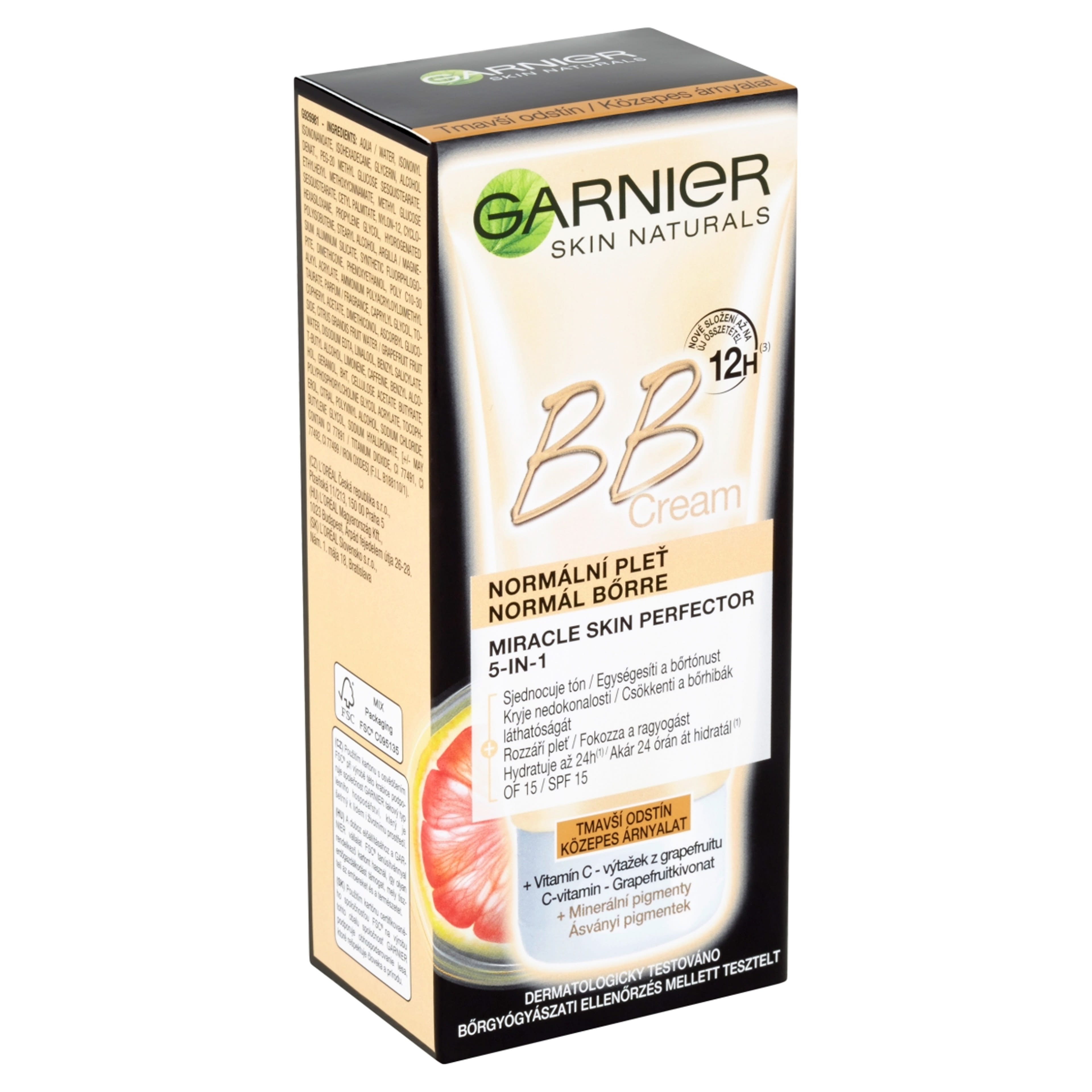 Garnier Skin Naturals All-In-One Perfecting Care BB Krém Normál Bőrre Közepes Árnyalat SPF 15 - 50 ml-3
