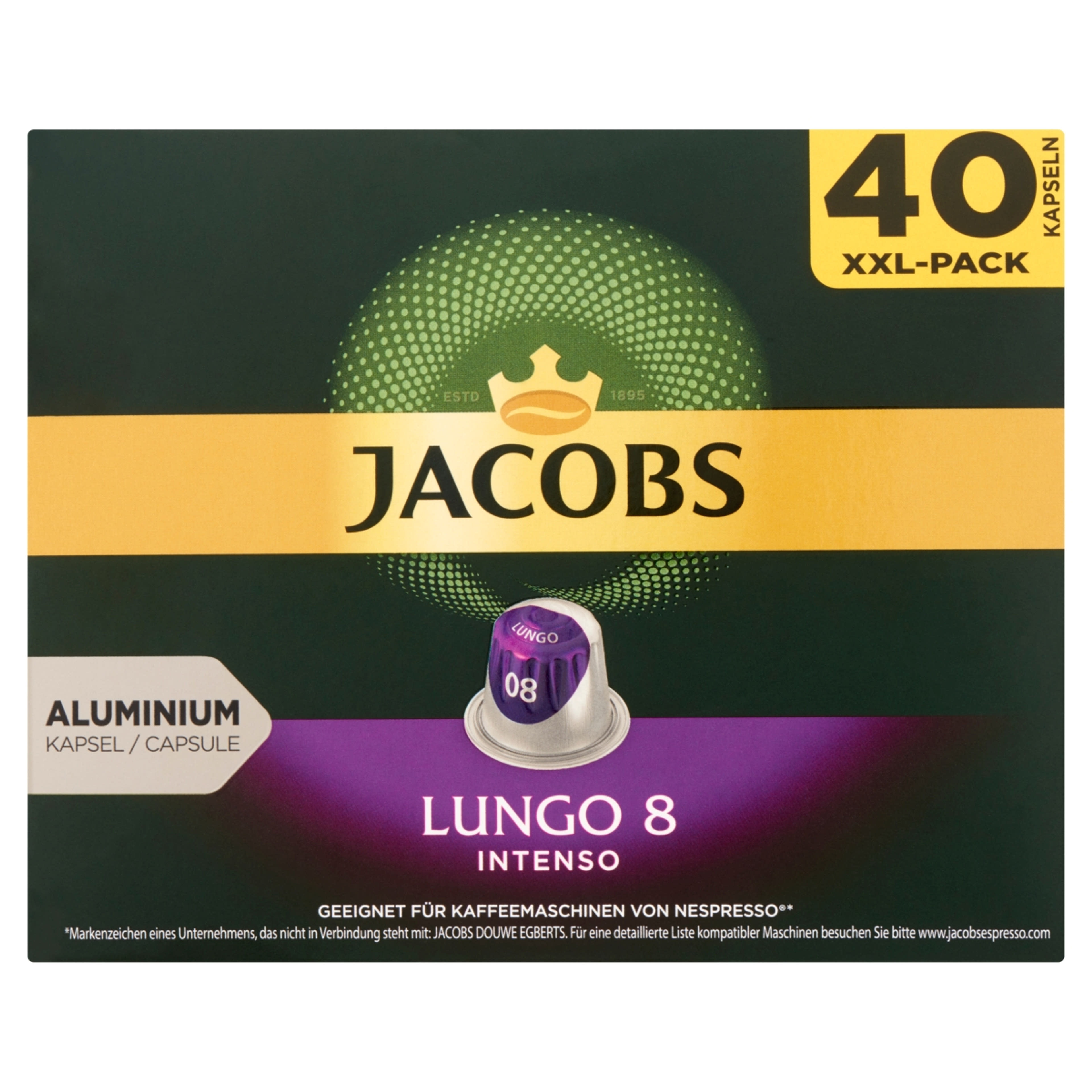 Jacobs Lungo 8 Intenso kávékapszula - 40db