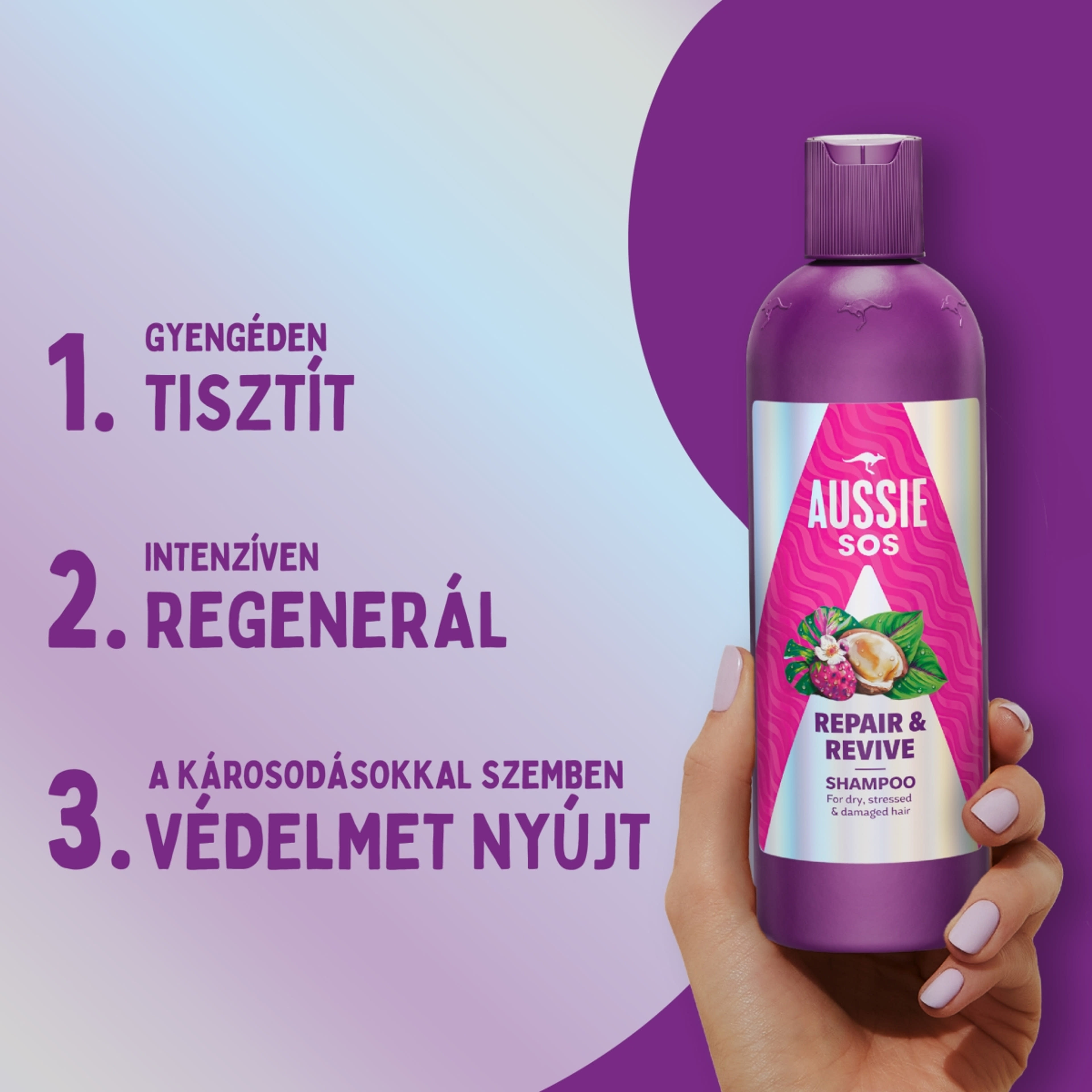 Aussie SOS Repair & Revive sampon - 300 ml-2