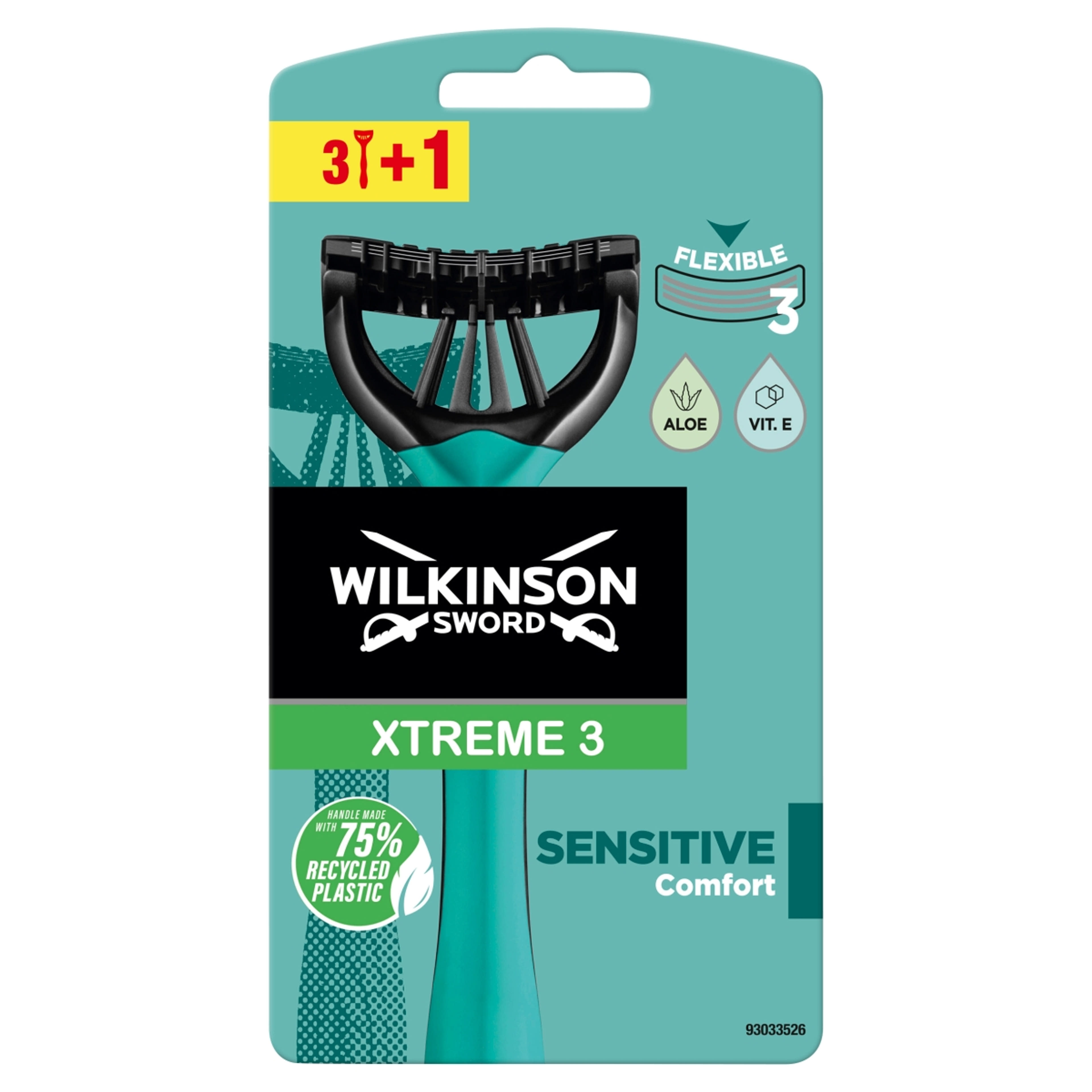 Wilkinson Xtreme 3 Sensitive eldobható borotva - 4 db-1