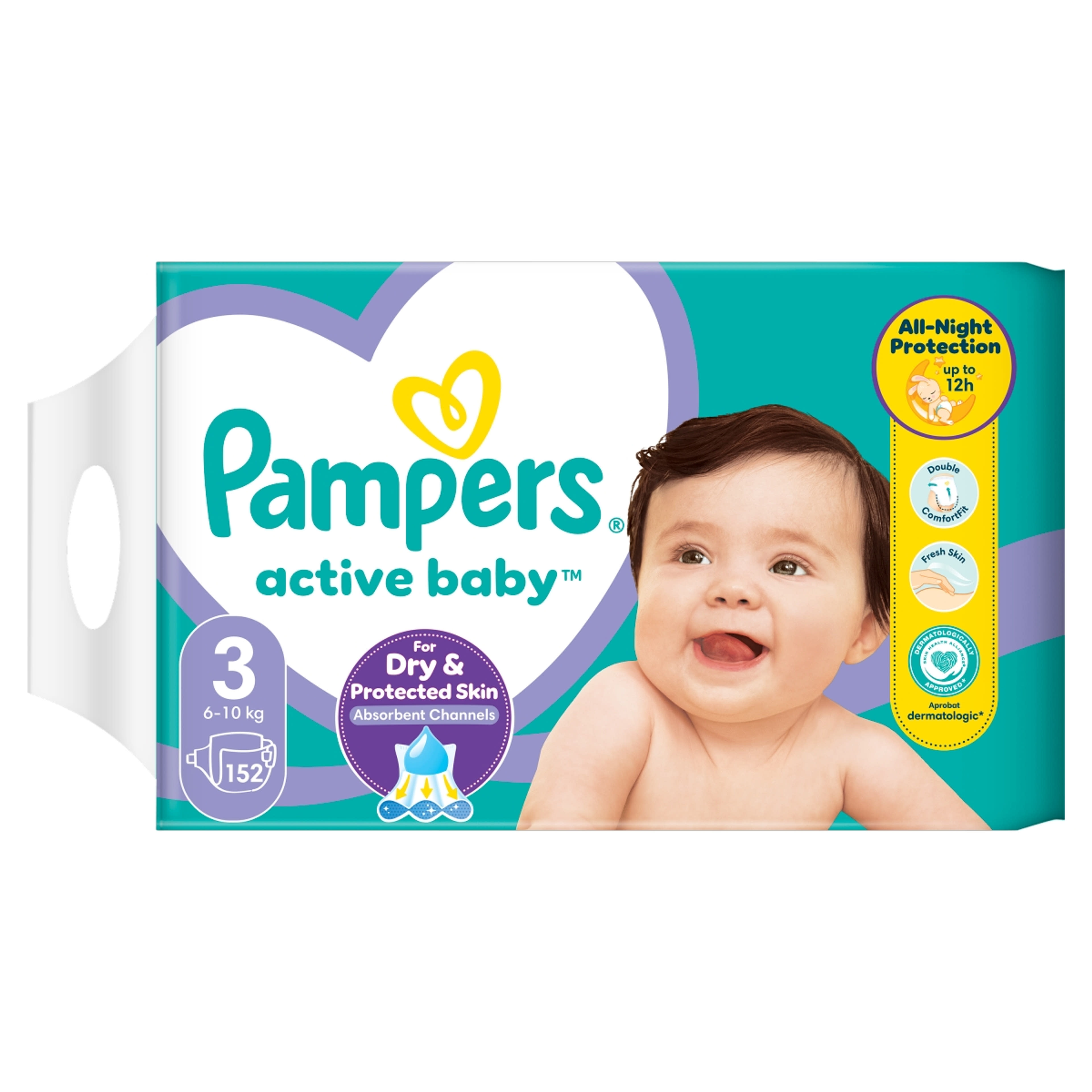 Pampers active baby mega pack+ 3-as 6-10kg - 152 db-2