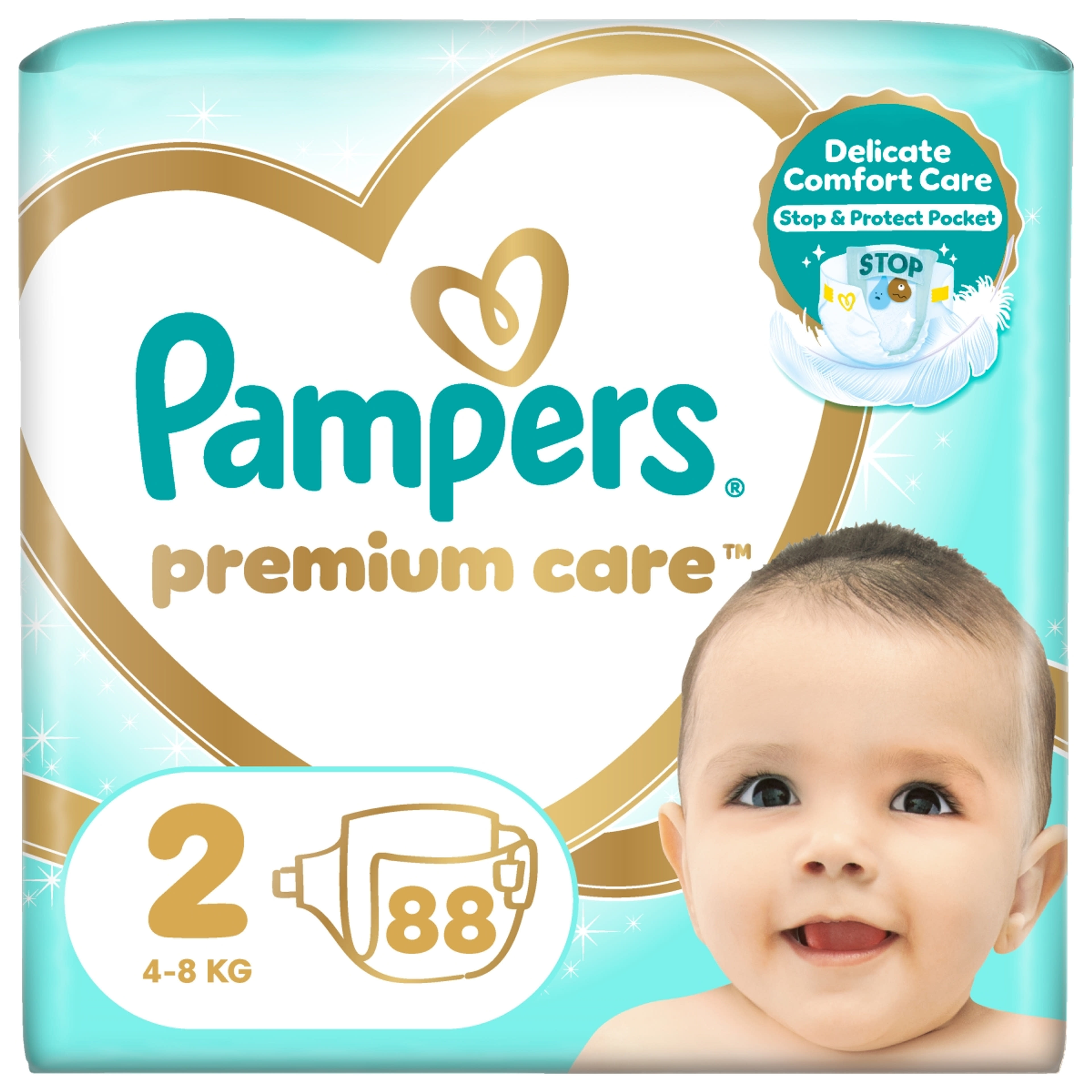 Pampers Premium Care pelenka, 2-es méret, 4kg - 8kg - 88 db-11