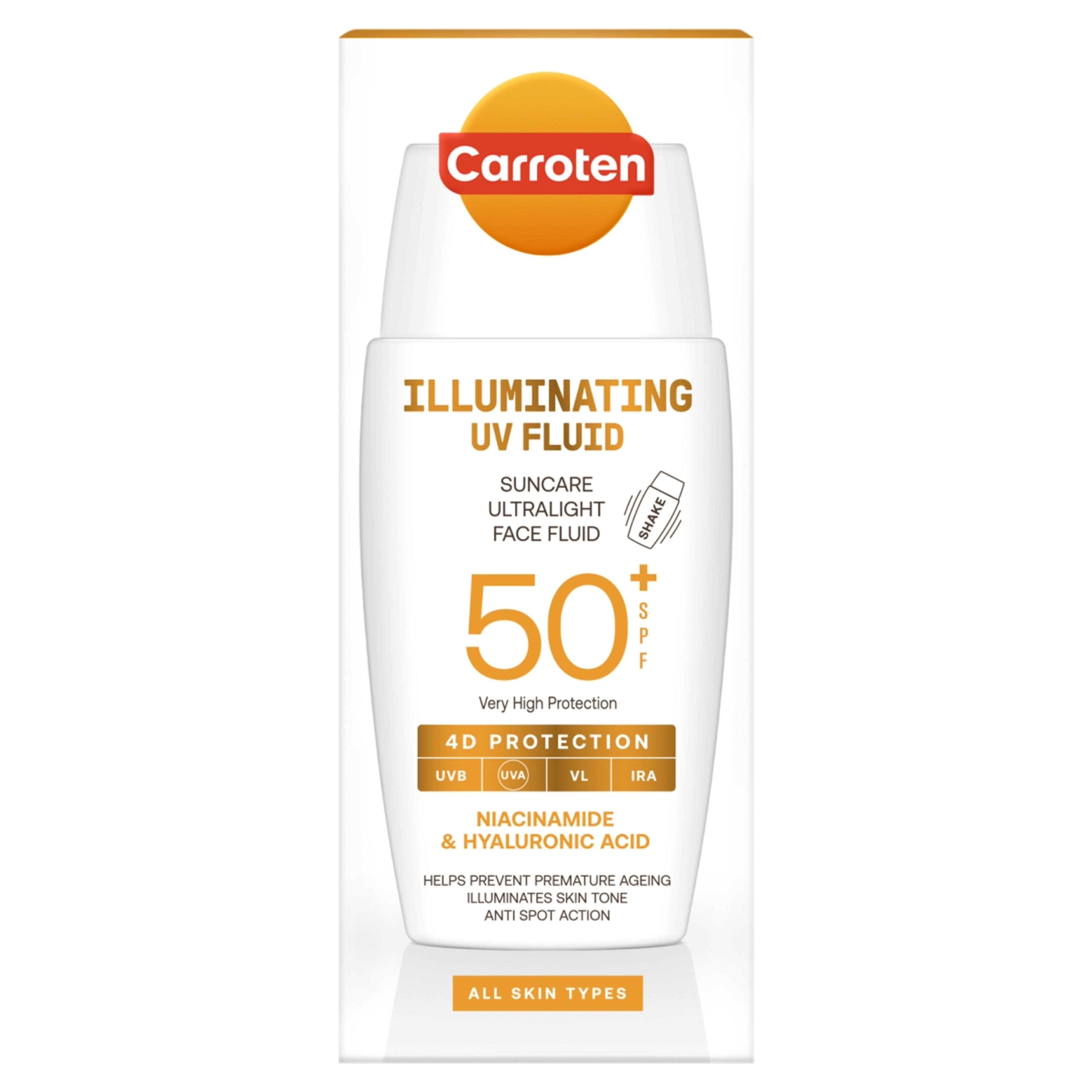 Carroten Illuminating UV Fluid fényvédő arcra SPF50+ - 50 ml-1