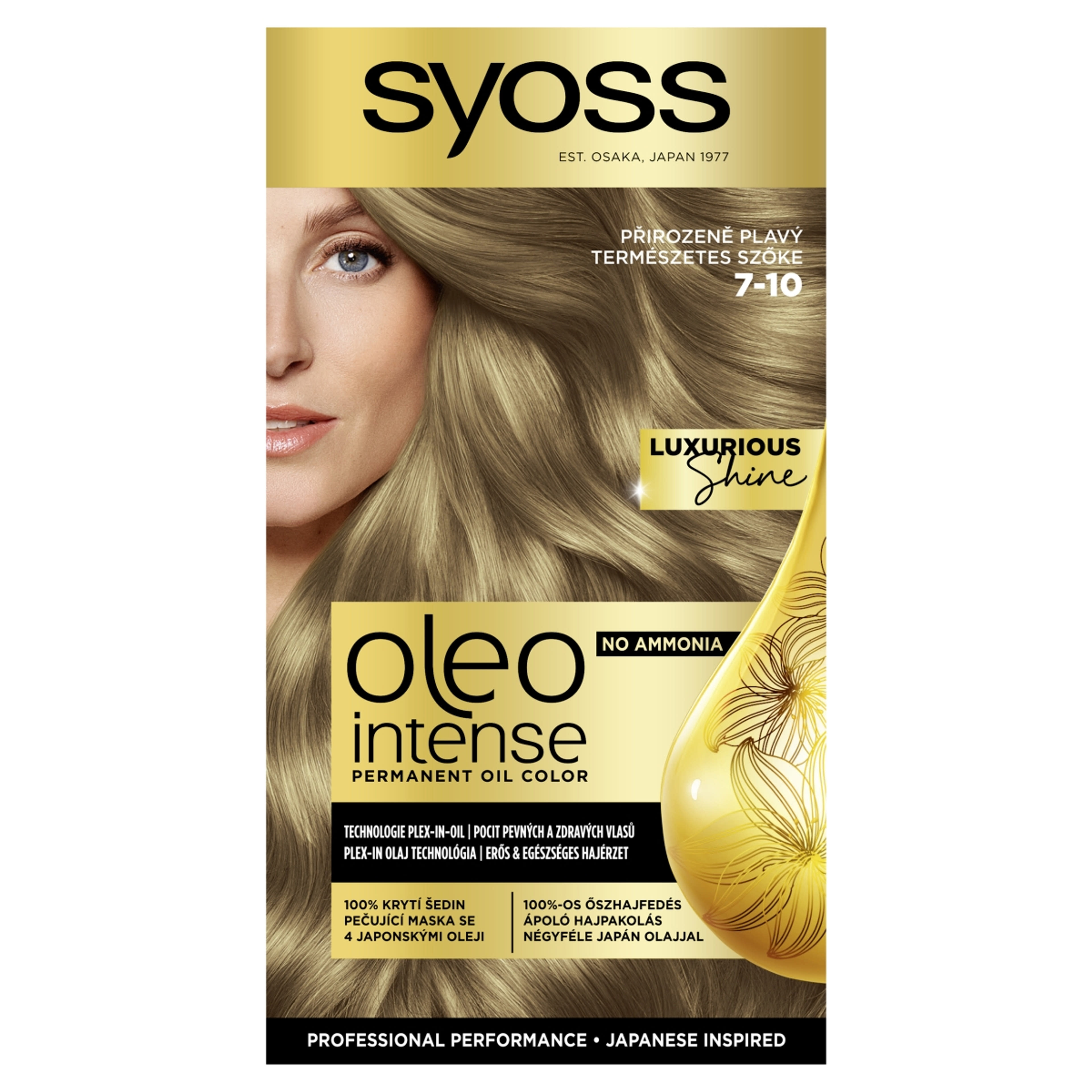Syoss Oleo Intense tartós hajfesték 7-10 természetes szőke - 1 db-1