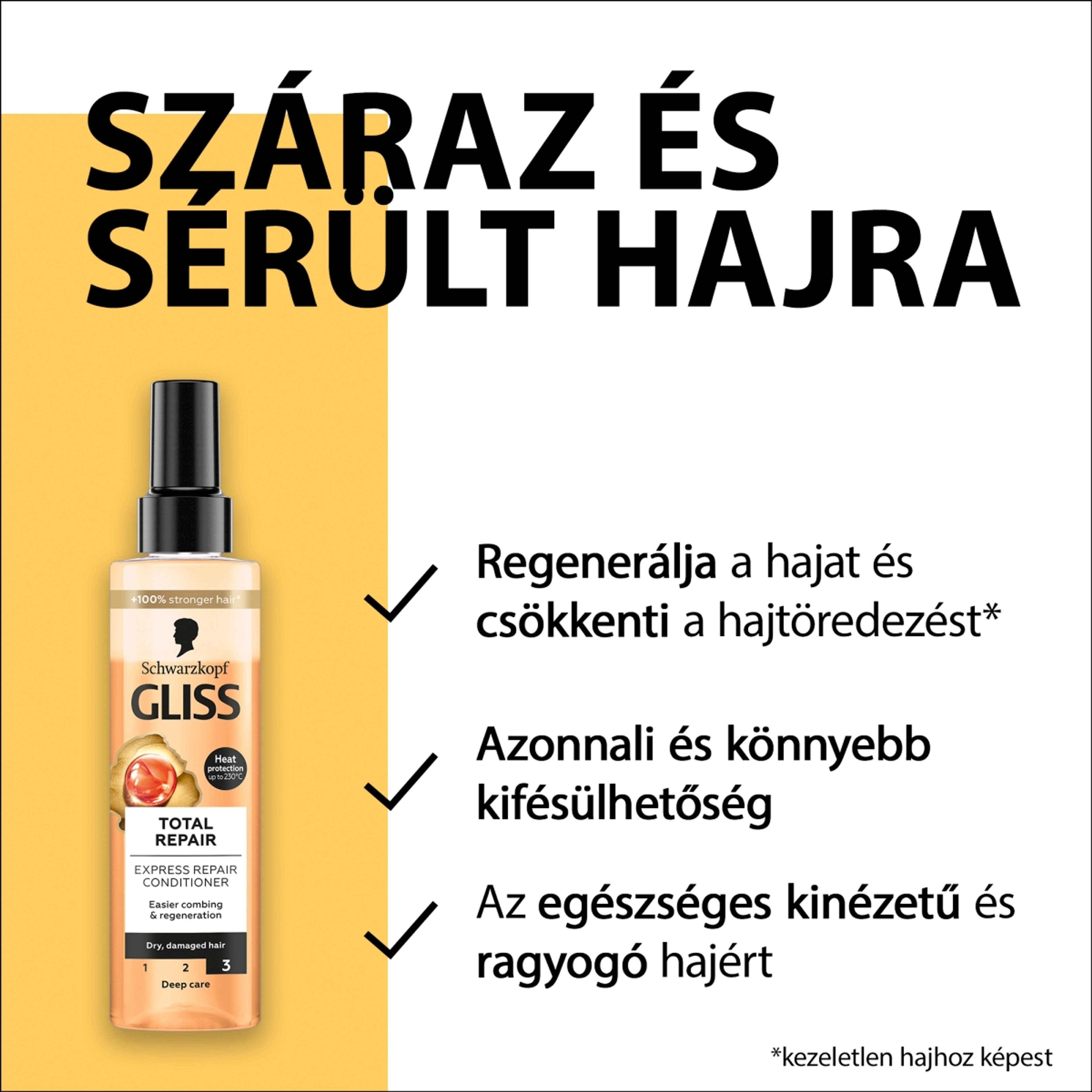 Gliss Express Repair - Teljeskörű regeneráló hajregeneráló balzsam - 200 ml-4