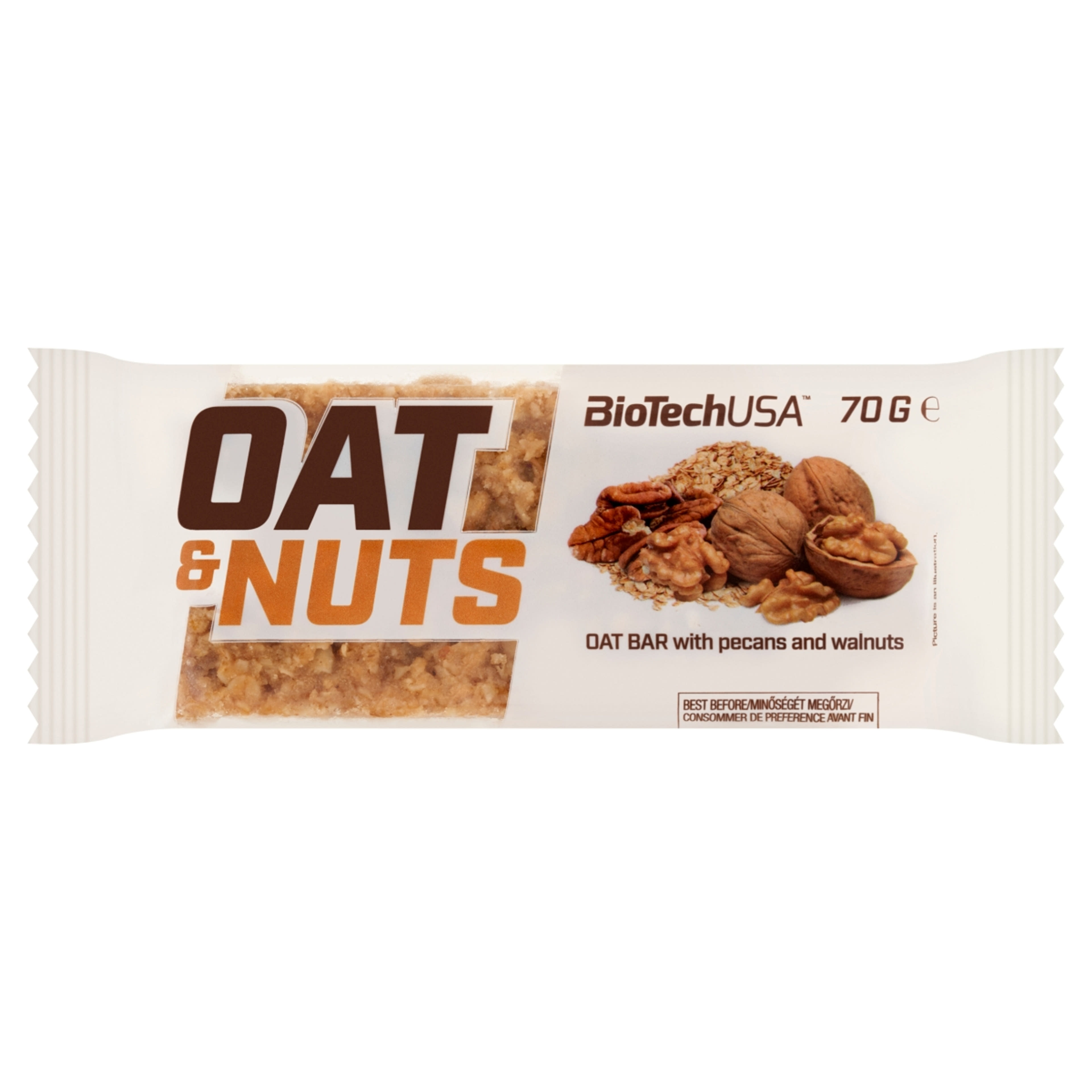 BioTechUSA Oat and Nuts pekándiós zabszelet - 70 g