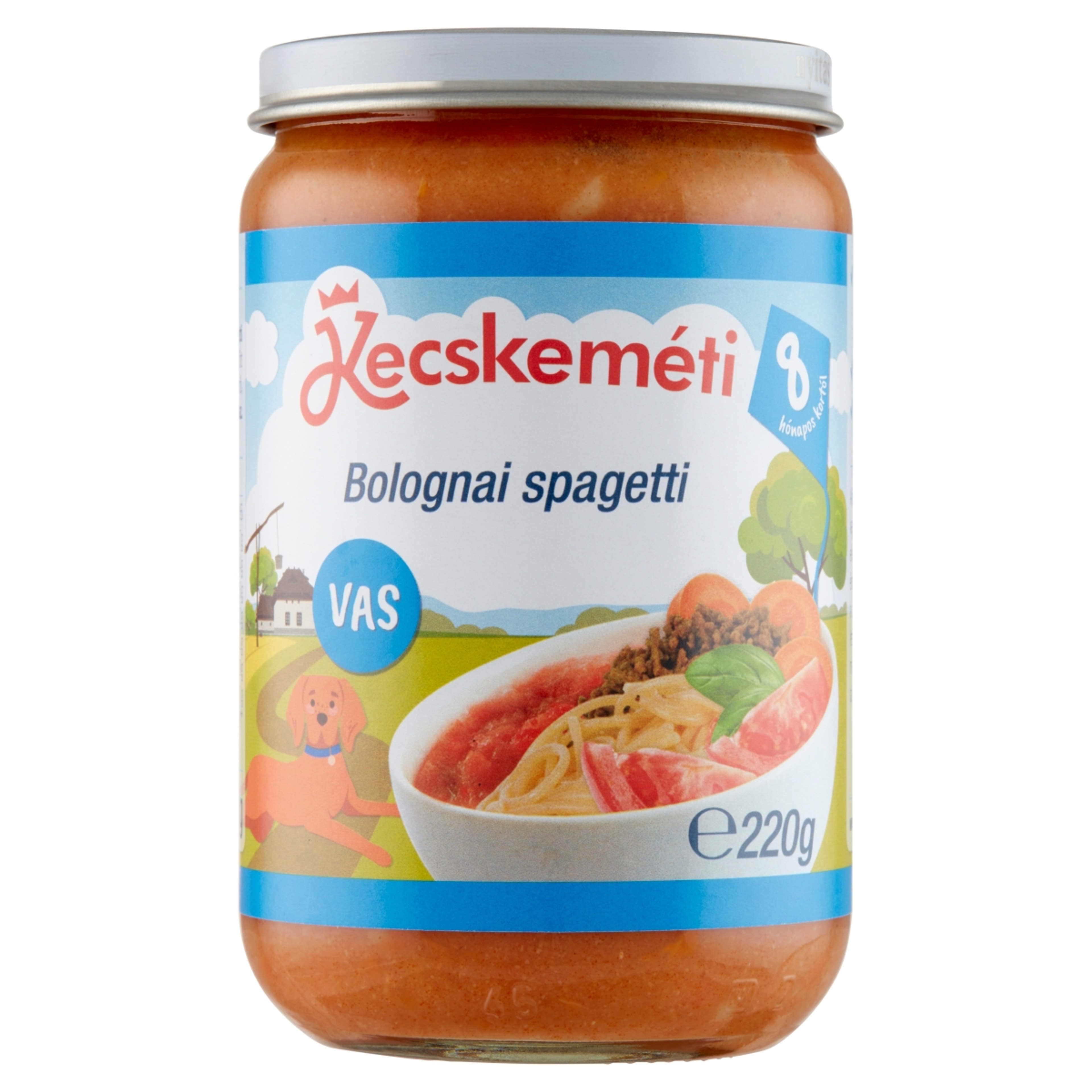 Kecskeméti Bébiétel Bolognai Spagetti Ízesítéssel 8 Hónapos Kortól - 220 g