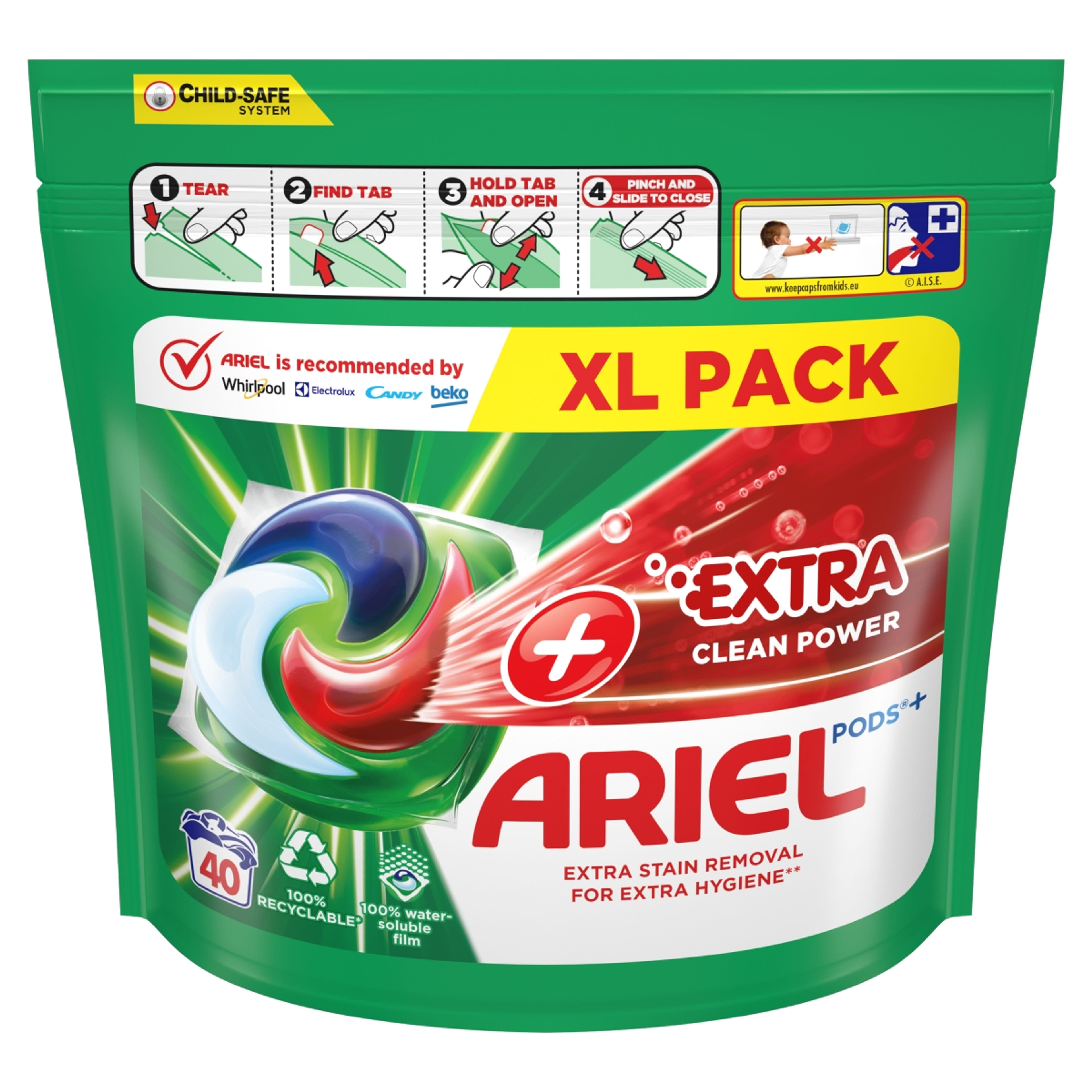 Ariel Extra Clean All-in-1 PODS mosókapszula 40 mosás - 40 db