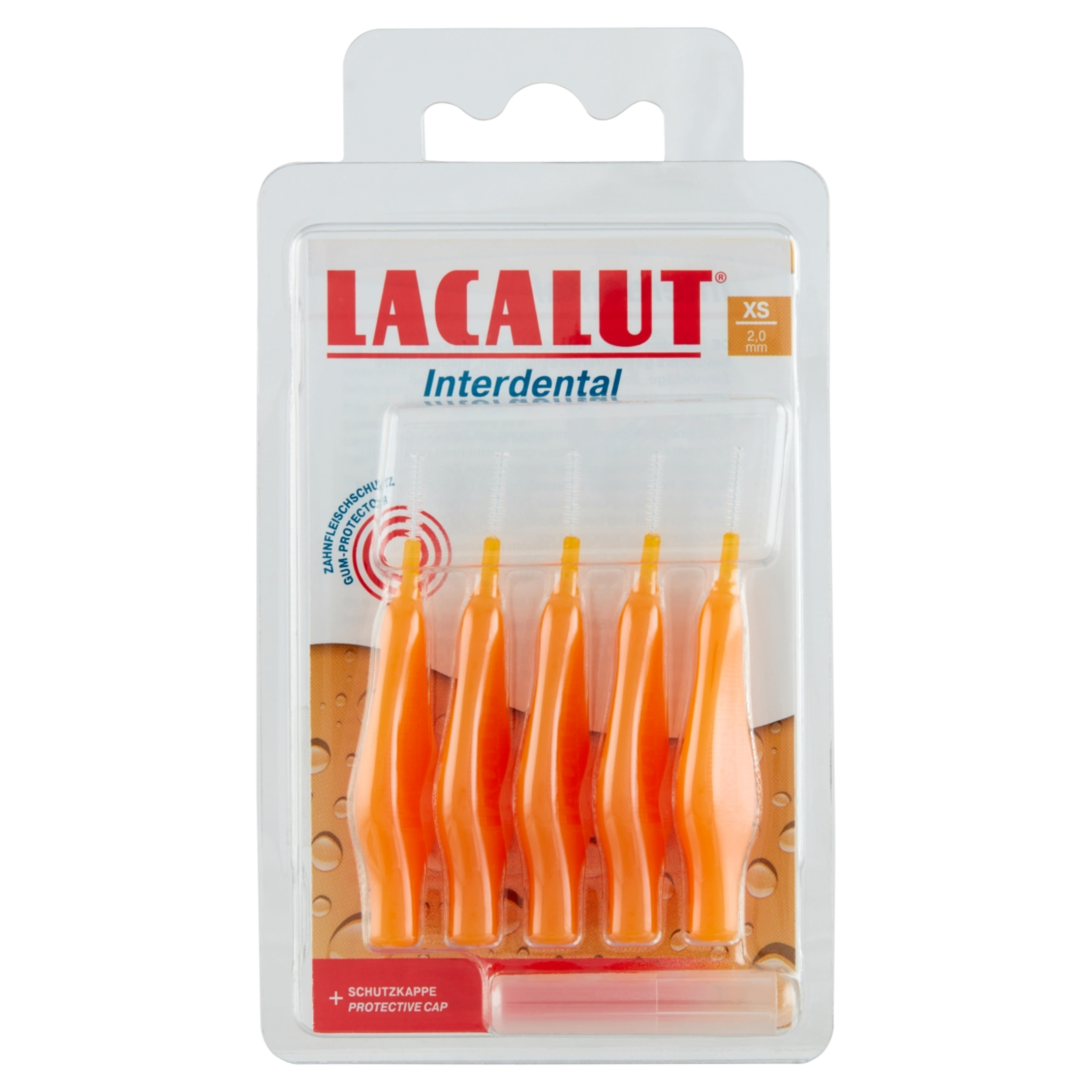 Lacalut Interdental XS fogköztisztító kefe védokupakkal - 5 db