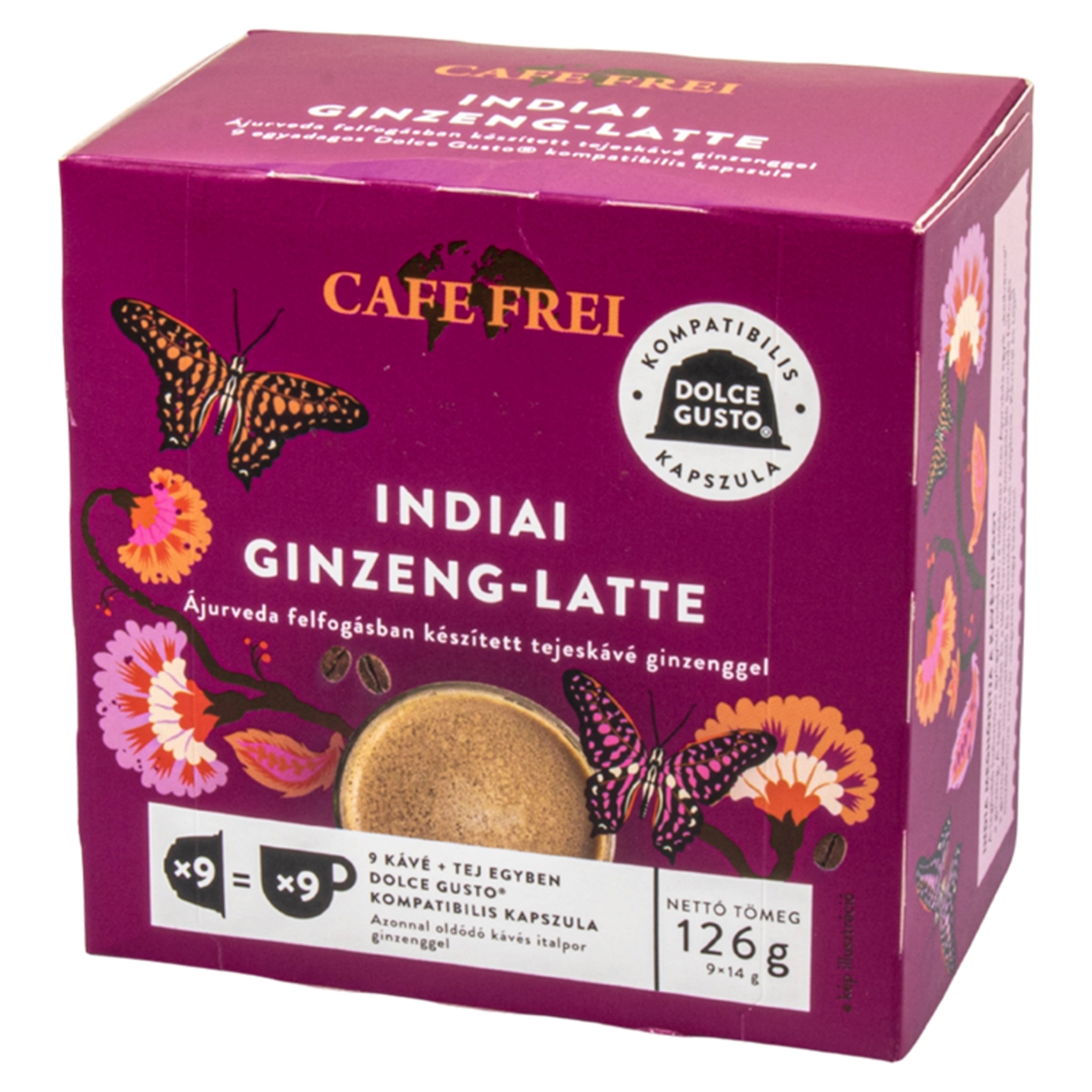 Cafe Frei Indiai Ginzeng Latte kávékapszula - 9 db