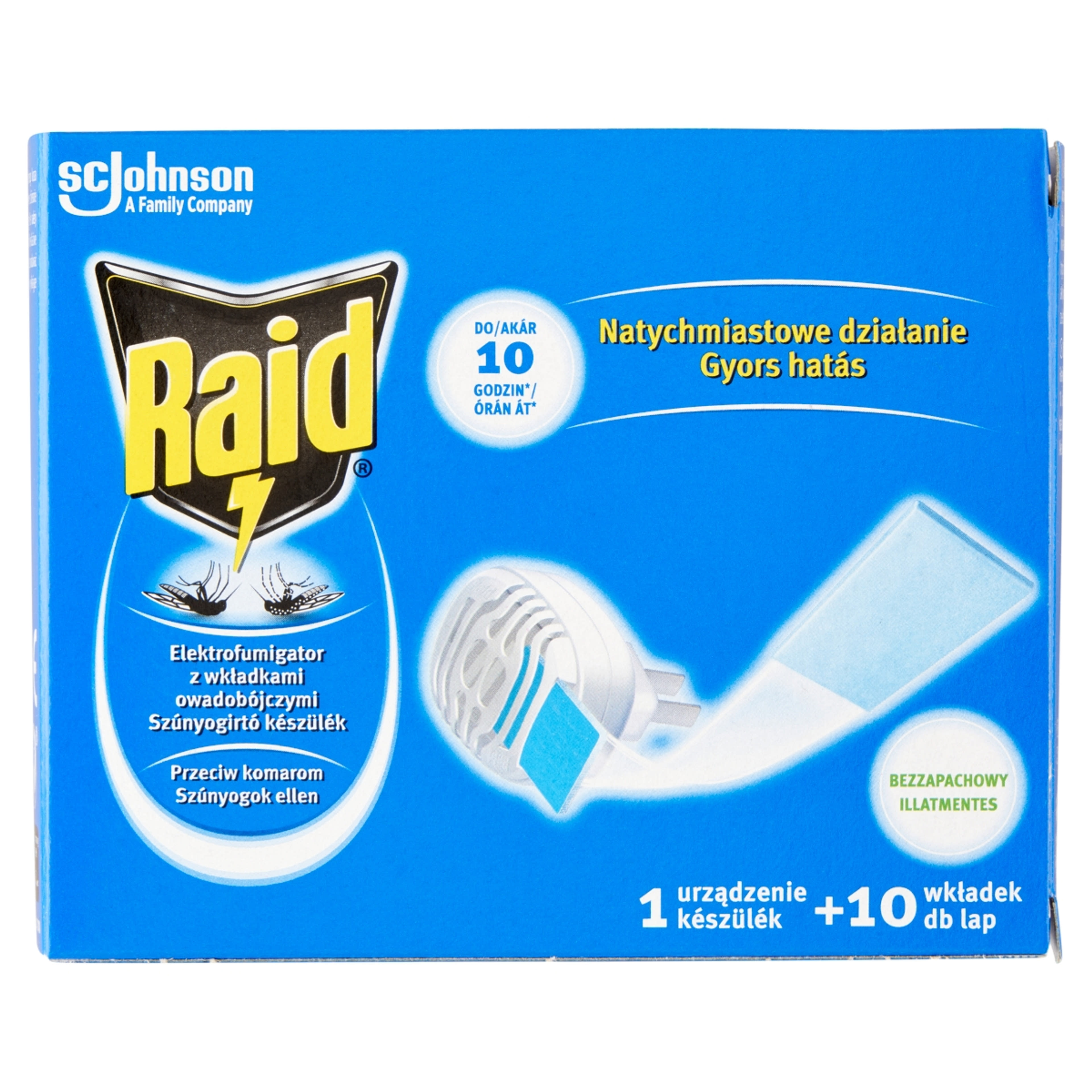 Raid elektromos szúnyogírtó készülék utántöltő lappal - 10 db-1