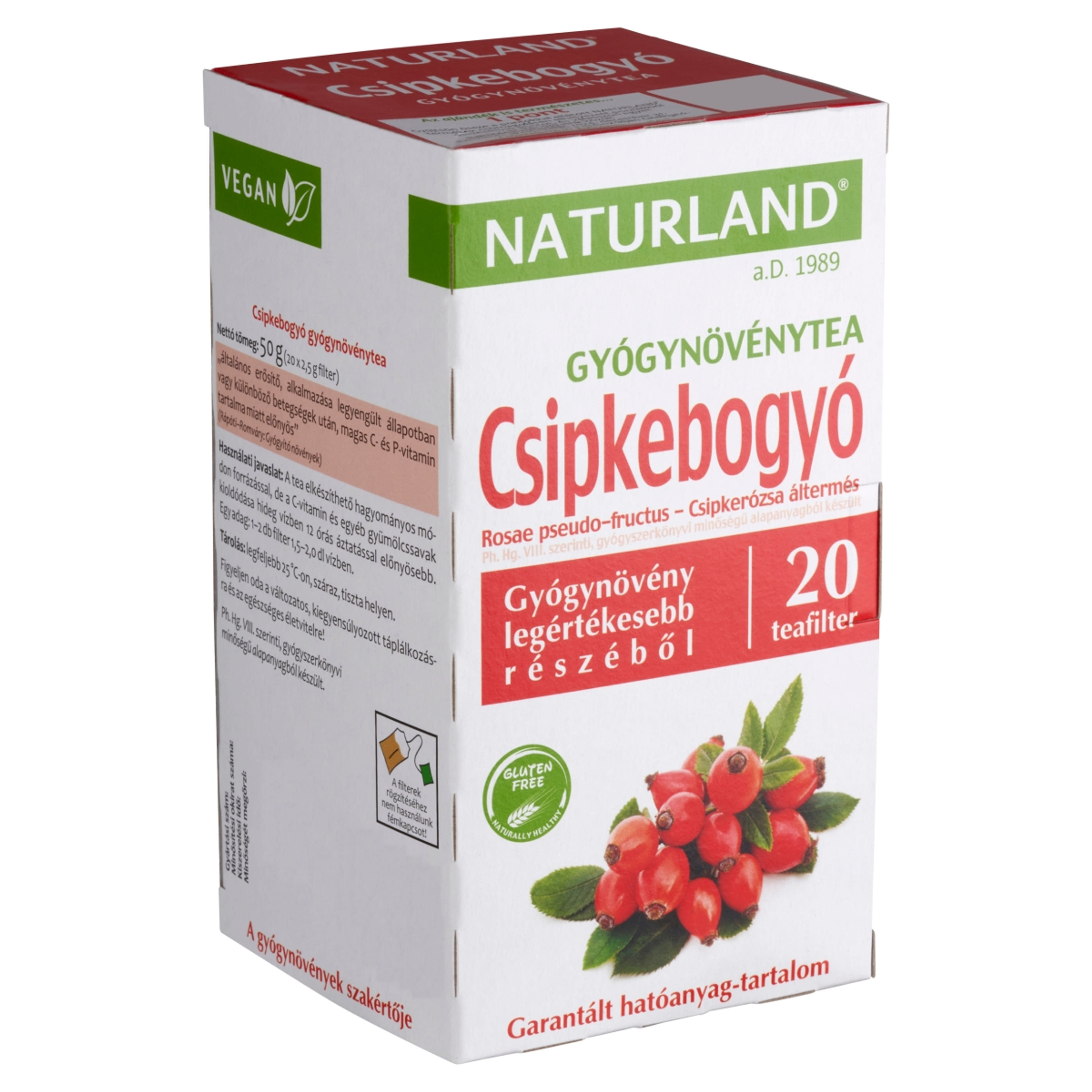 Naturland Csipkebogyó tea extra filteres - 20x2,5 g-2