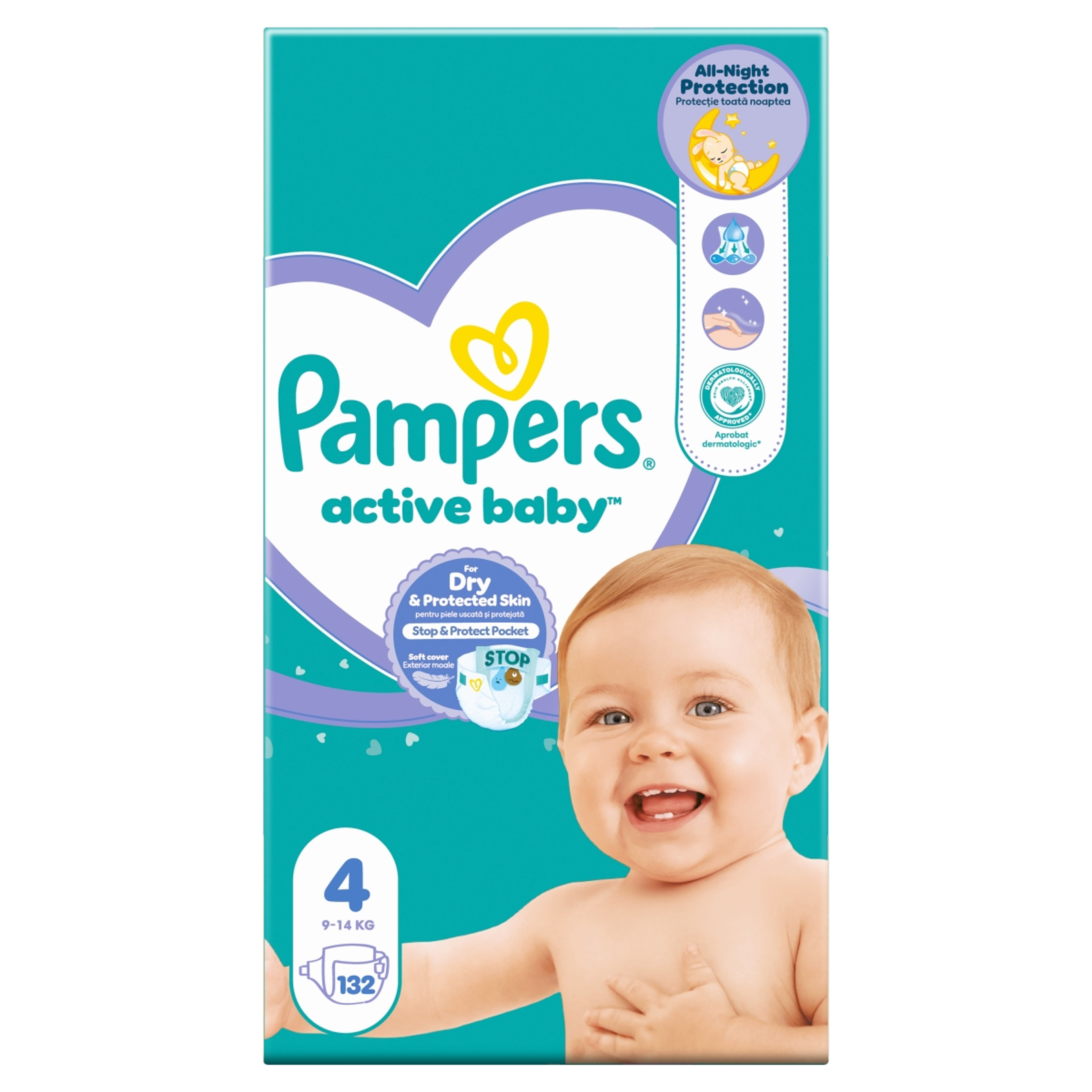 Pampers active baby mega pack+ 4-es 9-14kg - 132 db-3