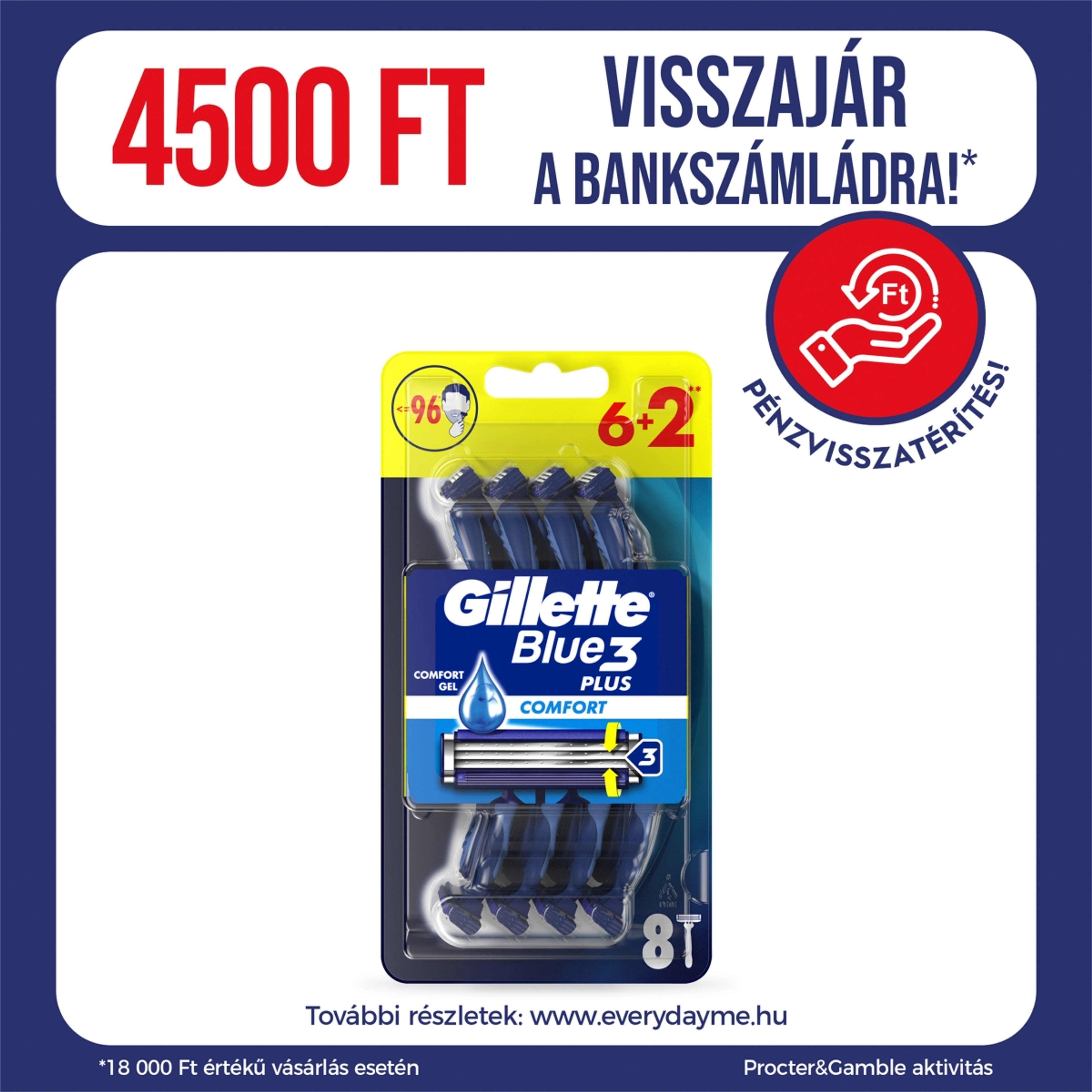Gillette Blue 3 eldobható borotva - 8 db-1