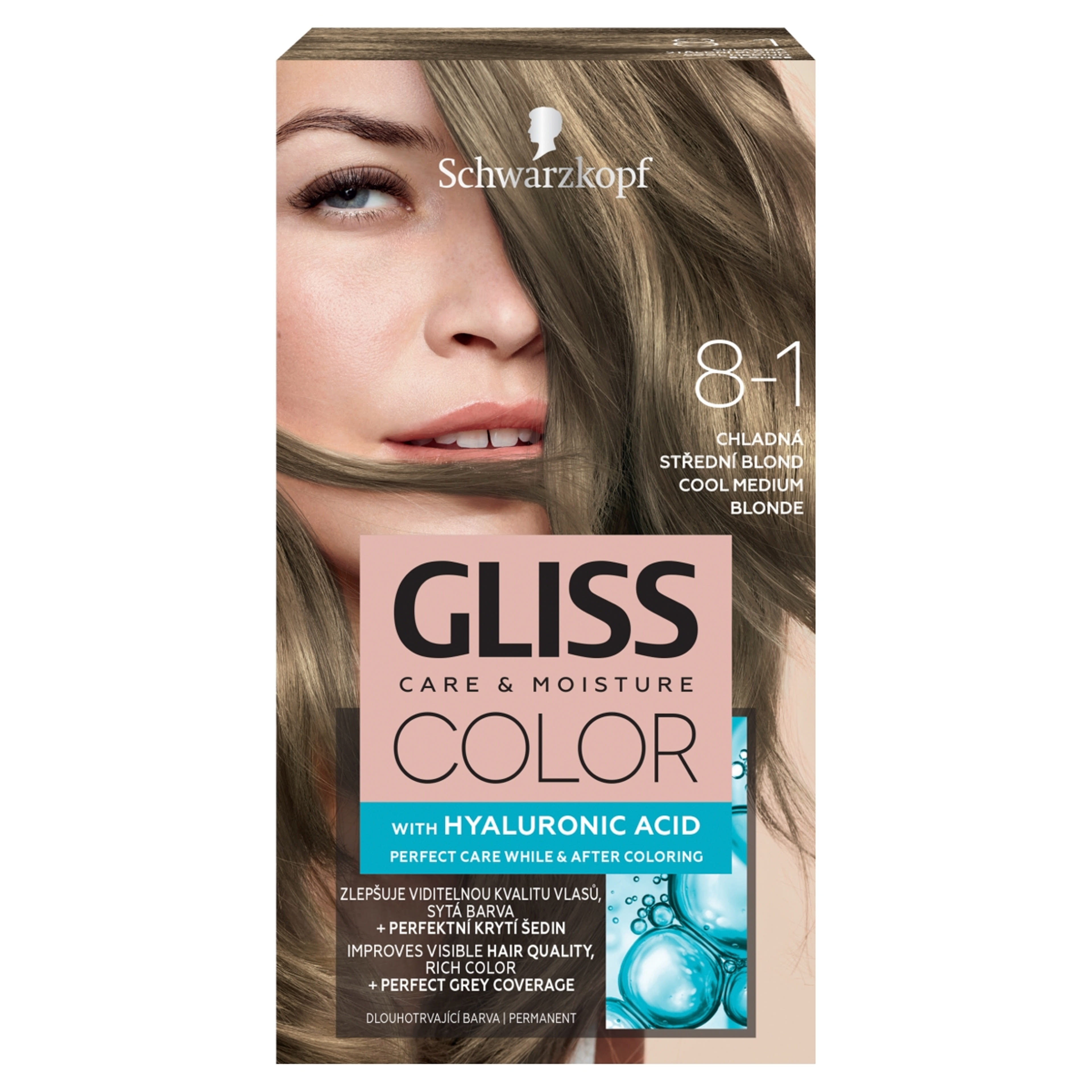 Gliss Color tartós hajfesték 8-1 Hűvös középszőke - 1 db
