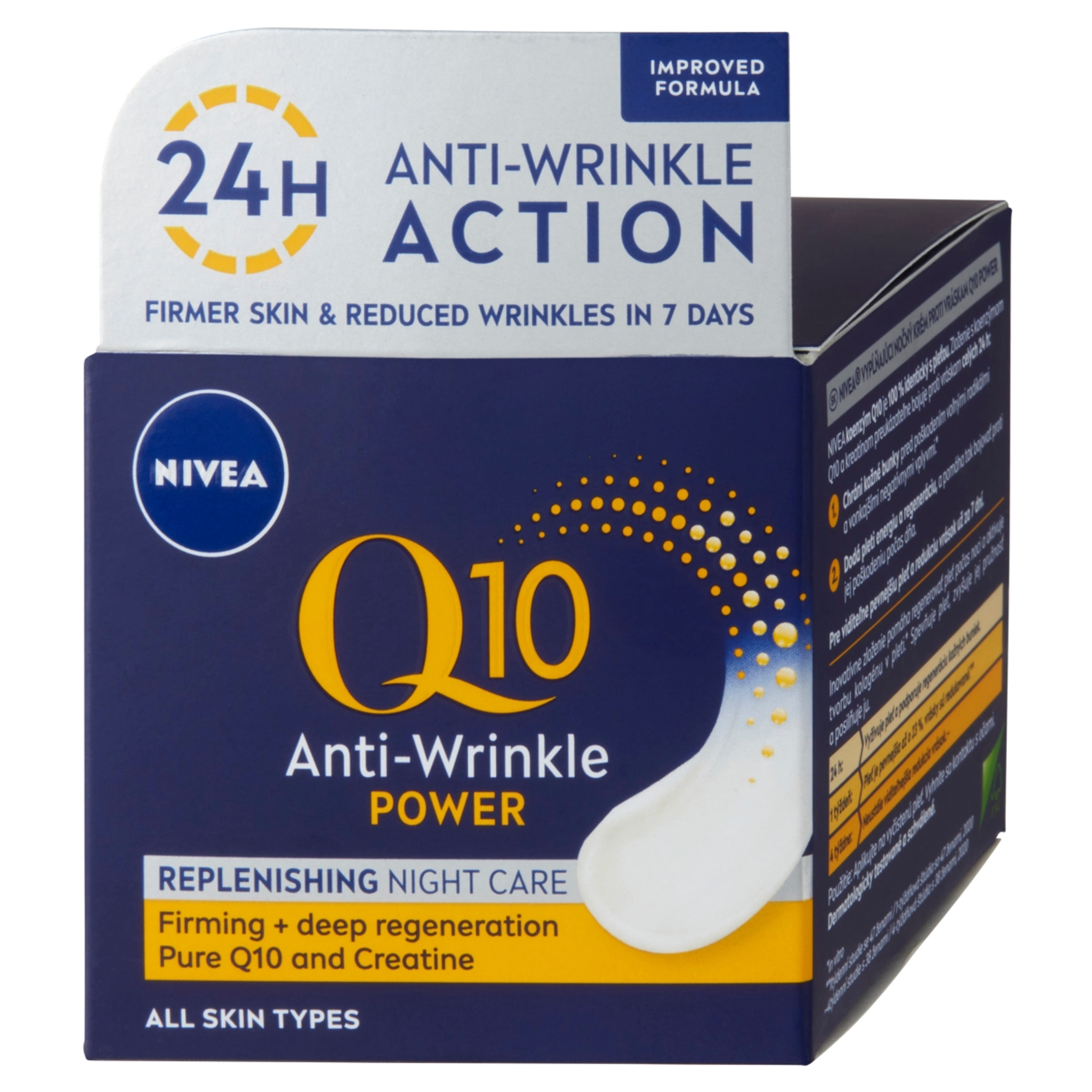 NIVEA Q10 Power ránctalanító éjszakai arckrém - 50 ml-3