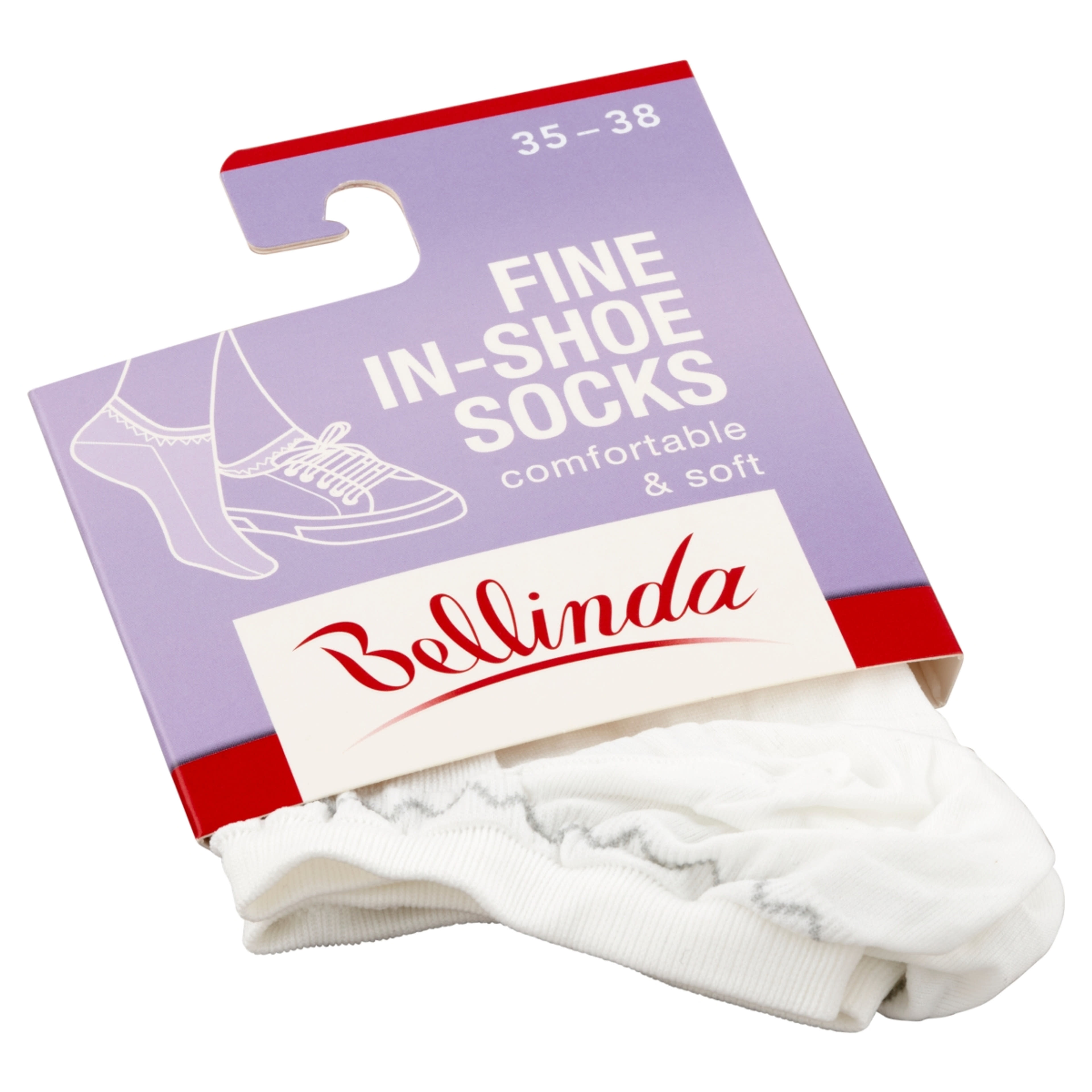 Bellinda Fine In-Shoe Fehér 35-38 Női Zokni - 1 pár-2