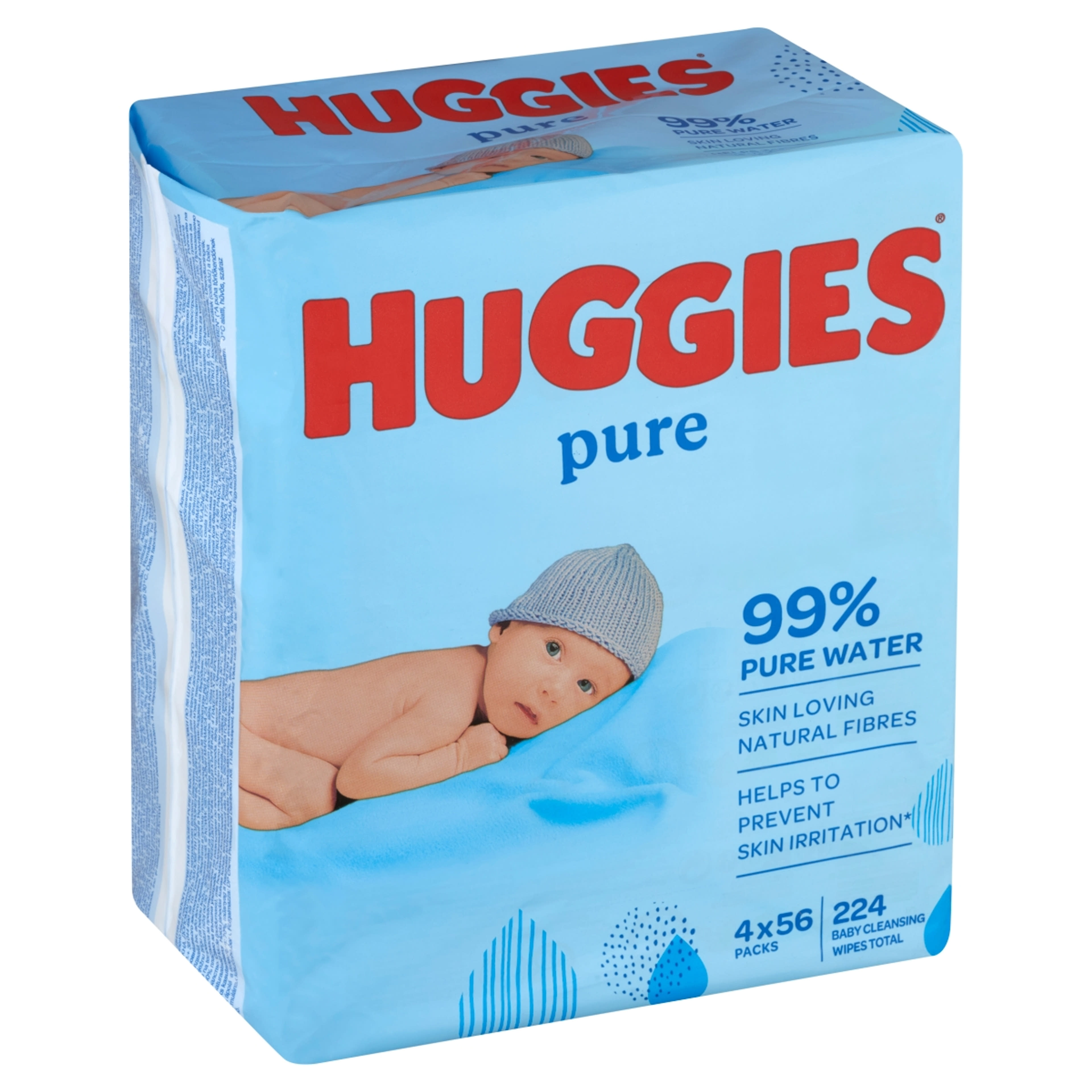 Huggies Pure nedves törlőkendő (4x56 db) - 224 db-3