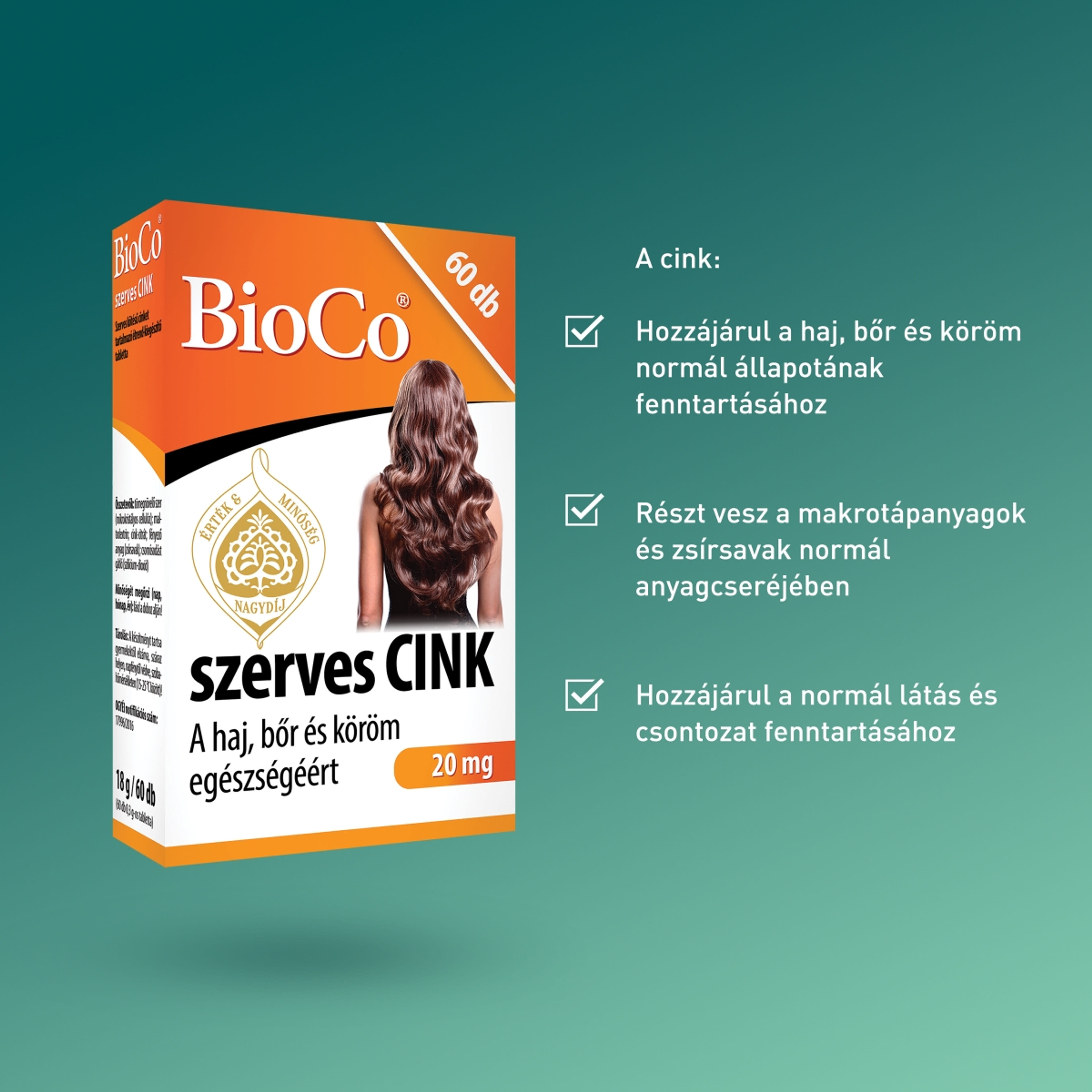 Bioco szerves cink tabletta - 60 db-4