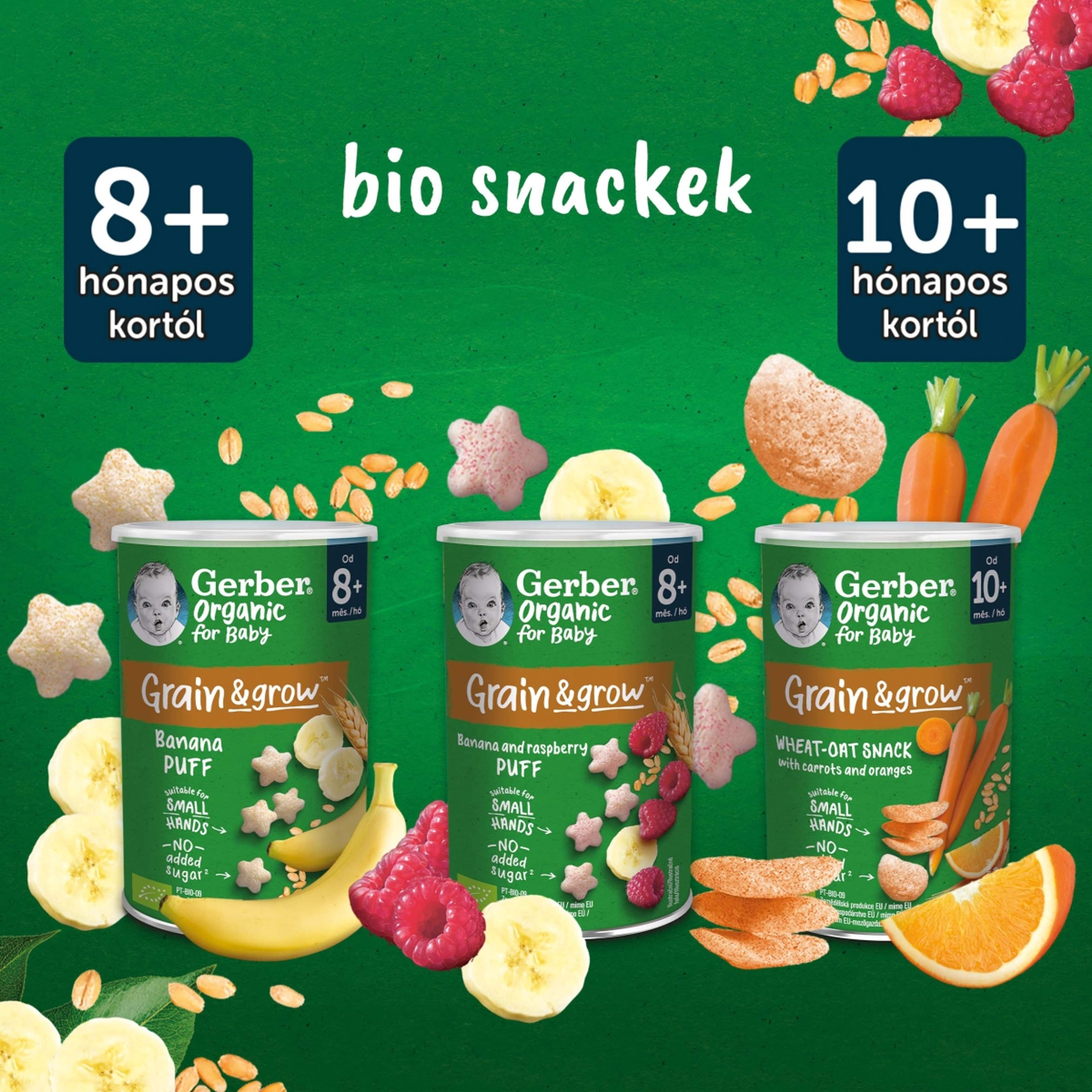Gerber Organic banános és málnás bio gabonasnack 8 hónapos kortól - 35 g-10